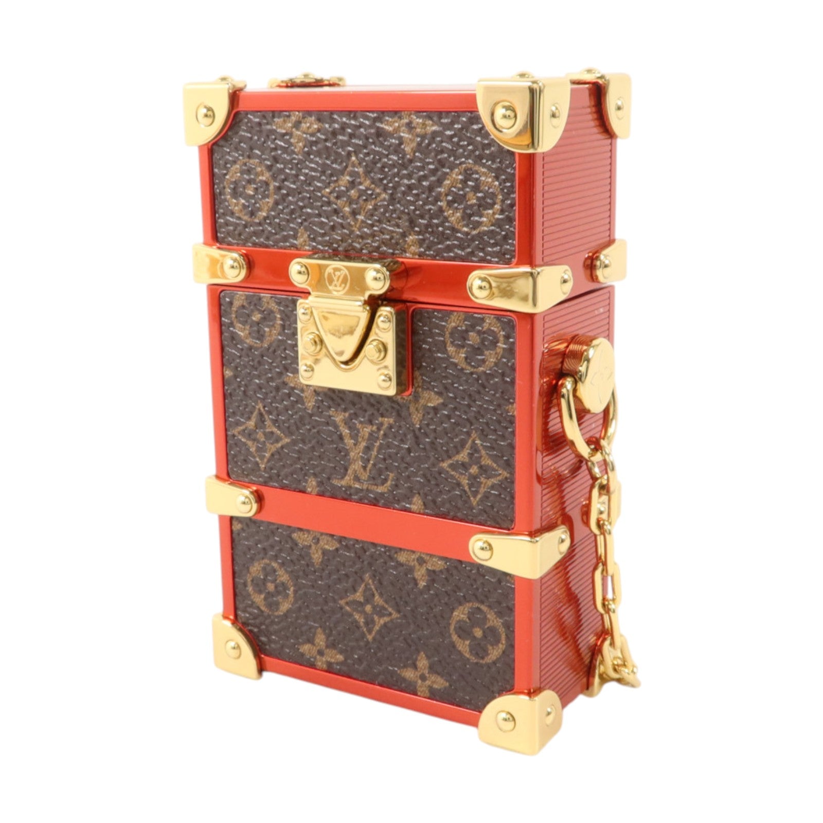 LOUIS VUITTON 金屬/Monogram Trunk Box Pouch肩背袋