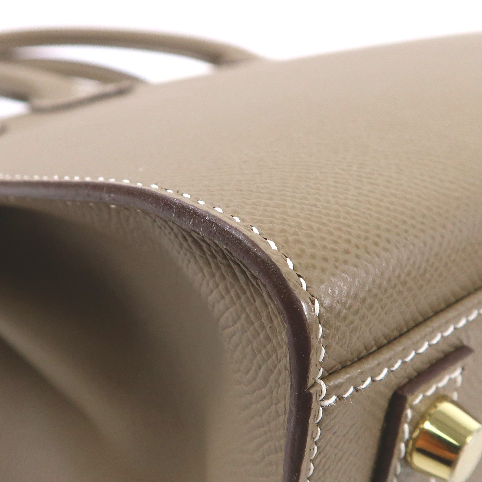 HERMES Epsom皮革Birkin 30金扣手挽袋Etoupe
