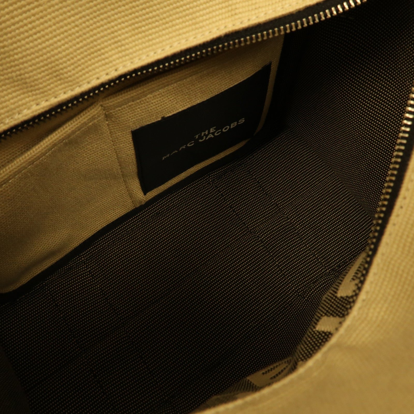 MARC JACOBS 帆布The Tote Bag銀扣手挽肩背兩用袋米色