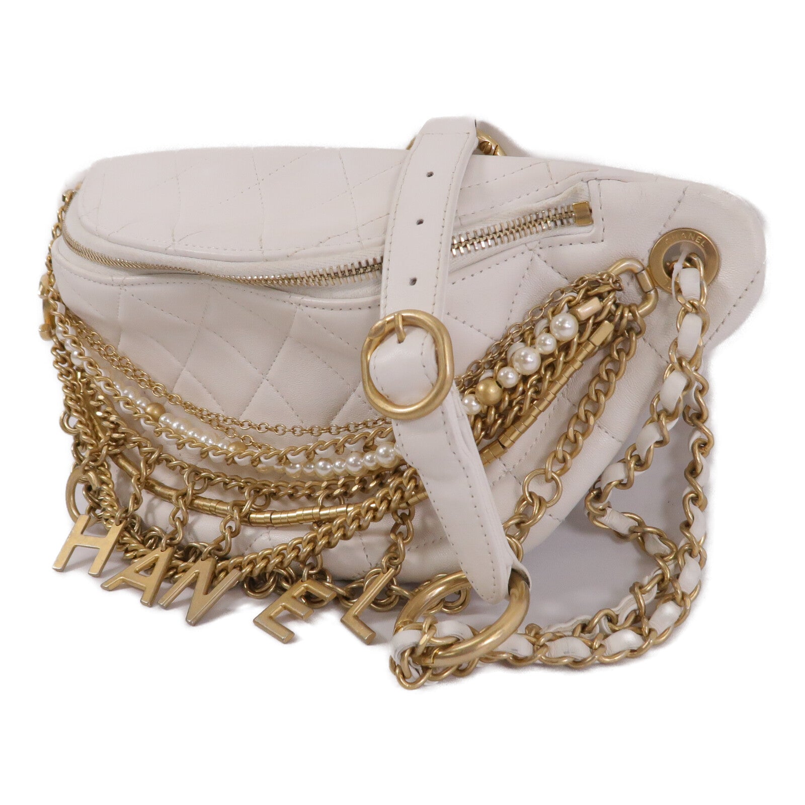 CHANEL 牛皮皮革All About Chains Waist Bag腰包
