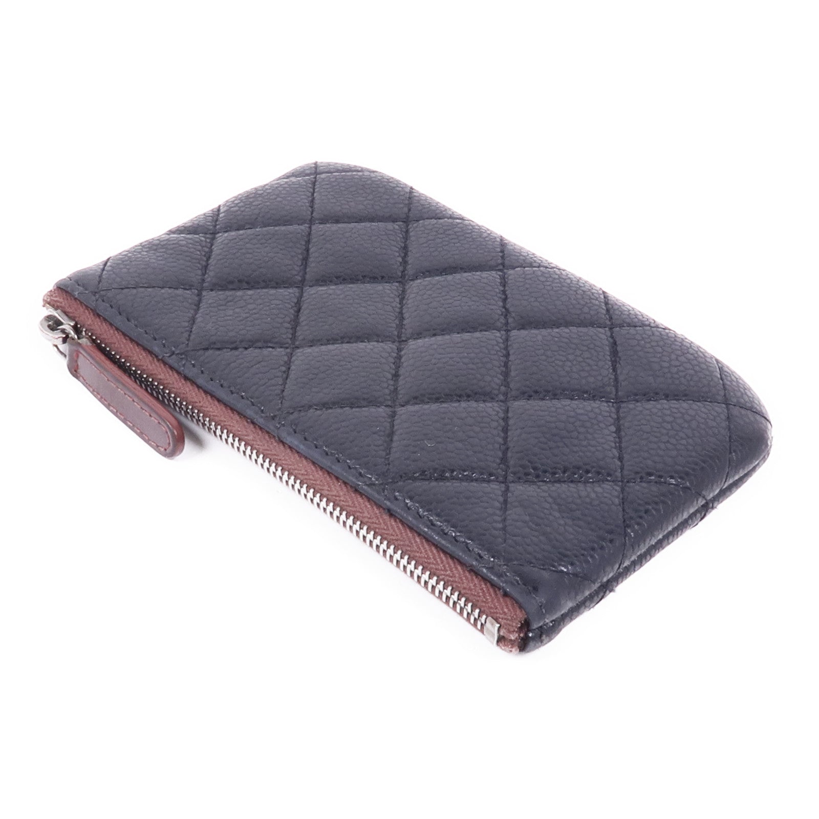 CHANEL 牛皮皮革Pouch銀扣手拿包