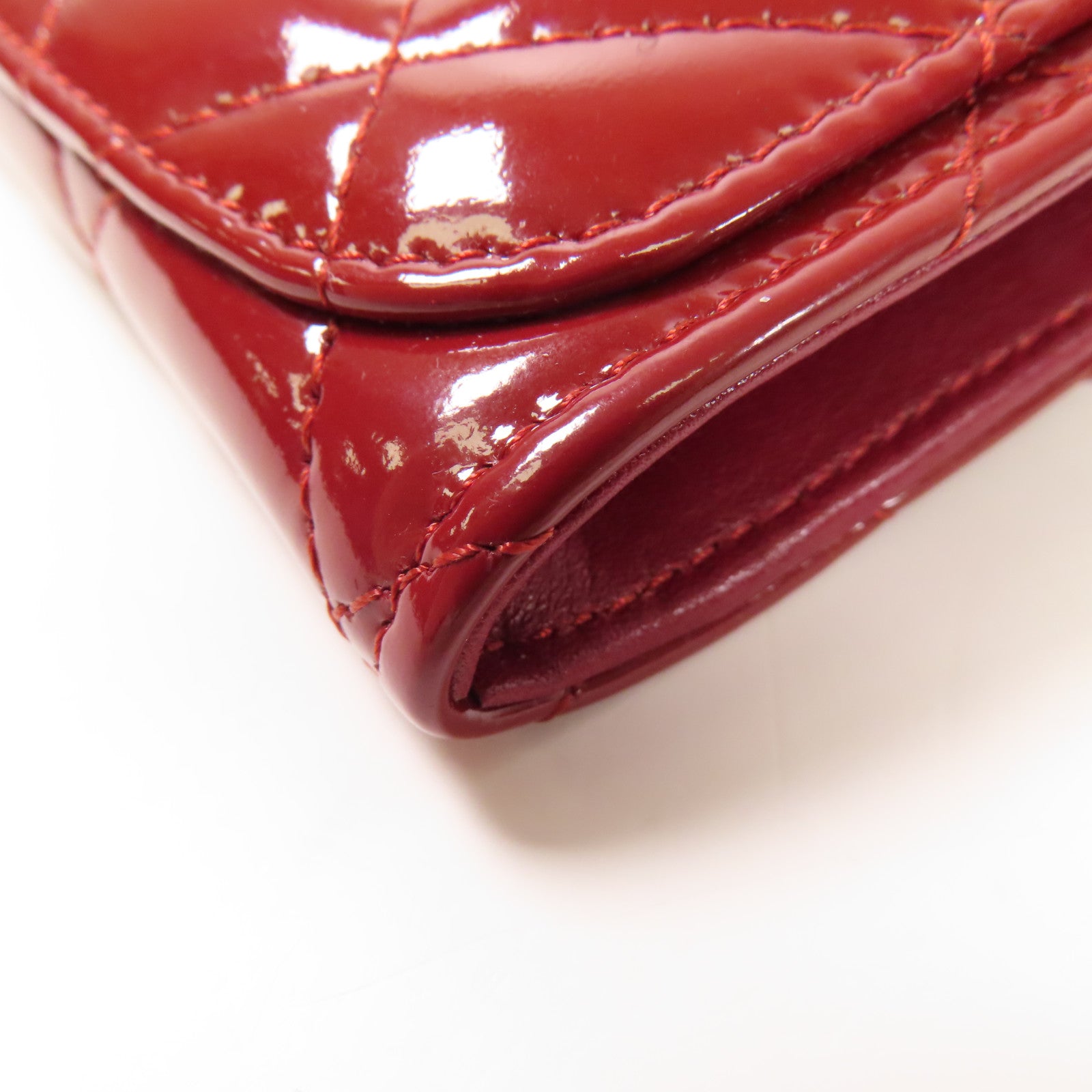 CHANEL 漆皮皮革Card Case銀扣卡片套
