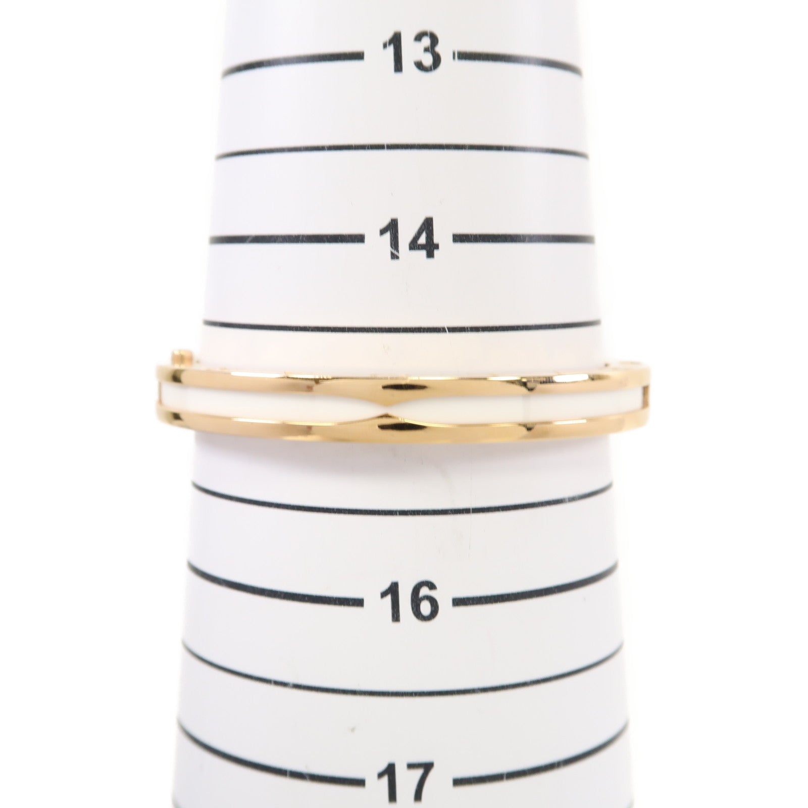 BVLGARI 18K玫瑰金/陶瓷B.zero1 Bracelet手鐲白色