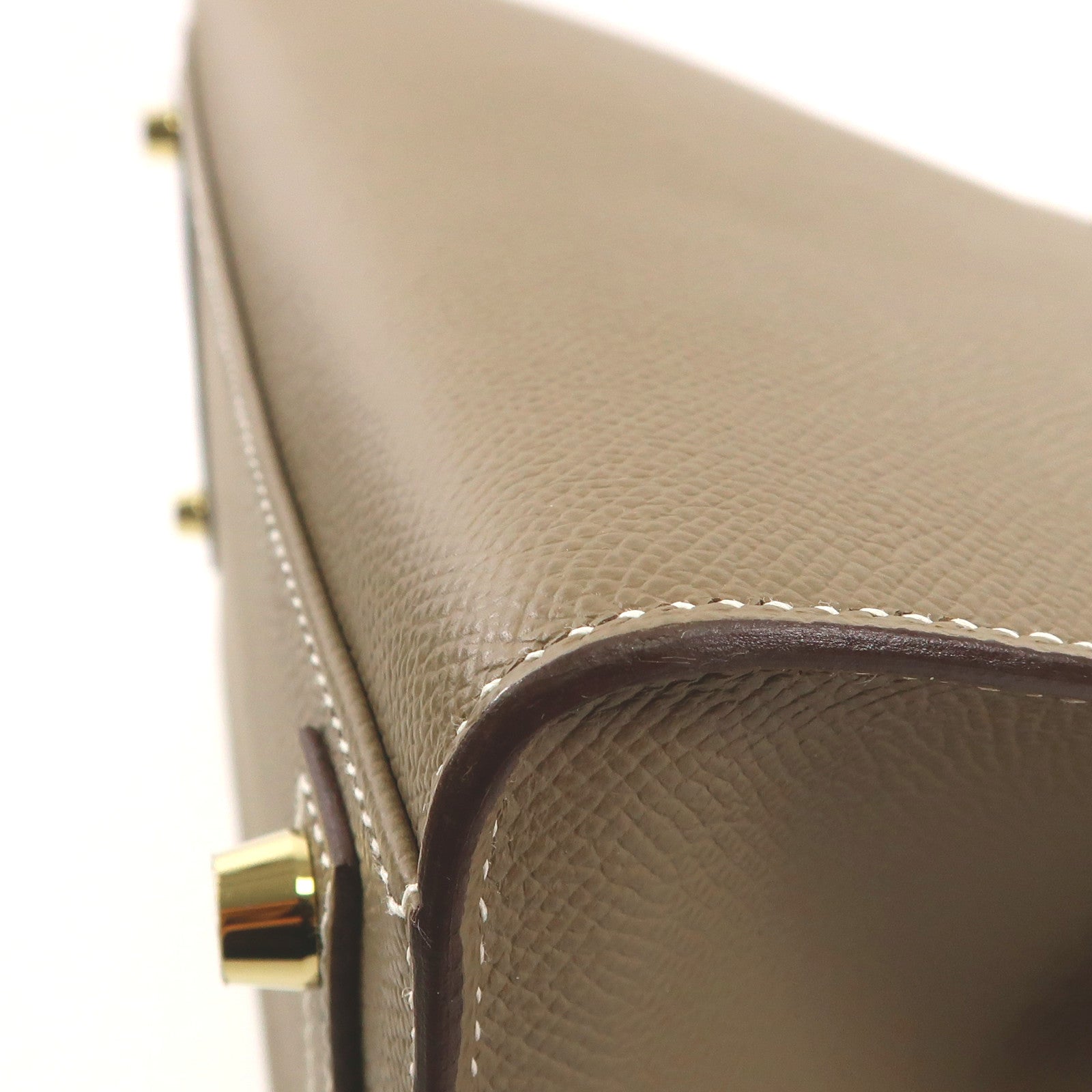 HERMES Epsom皮革Birkin 30金扣手挽袋Etoupe