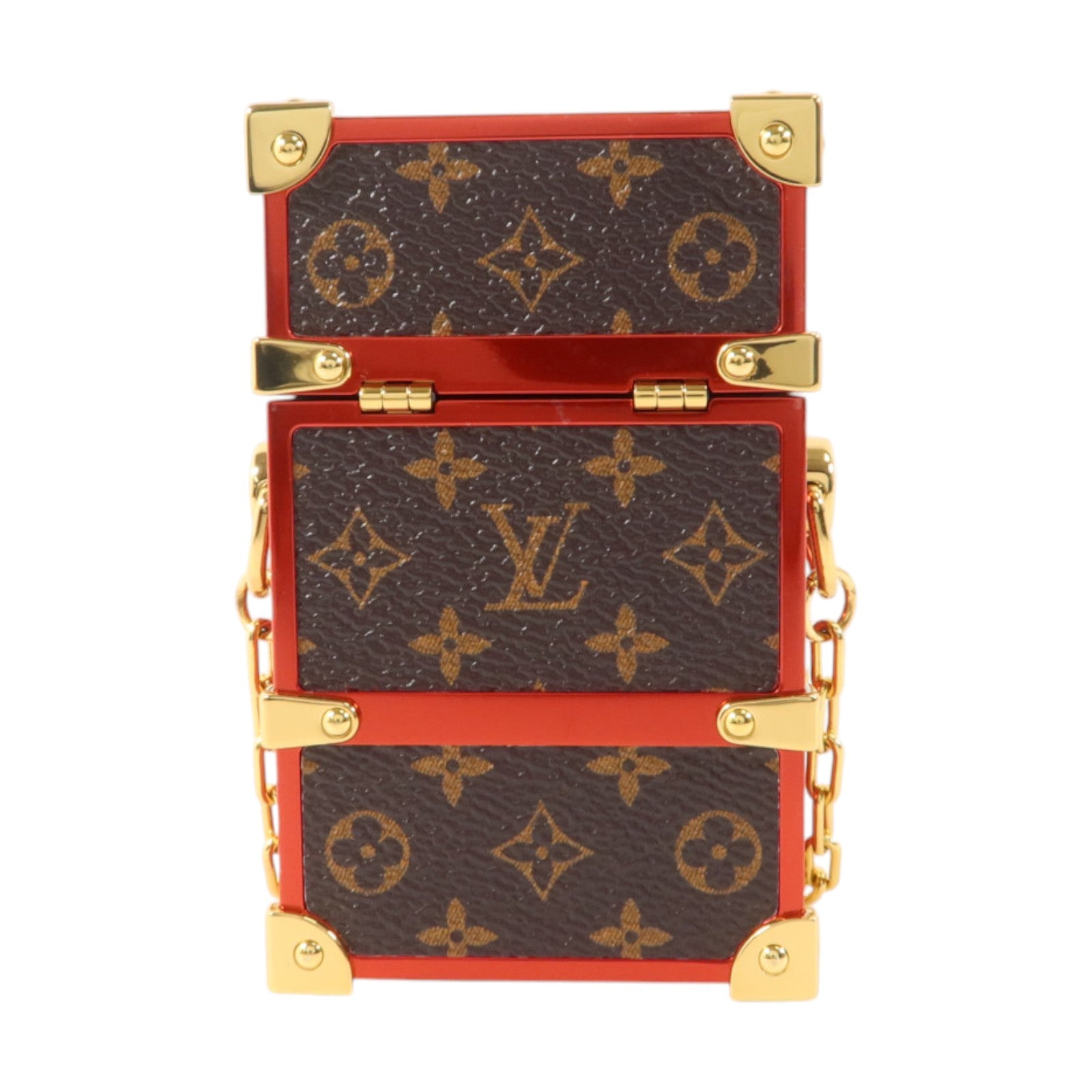 LOUIS VUITTON 金屬/Monogram Trunk Box Pouch肩背袋