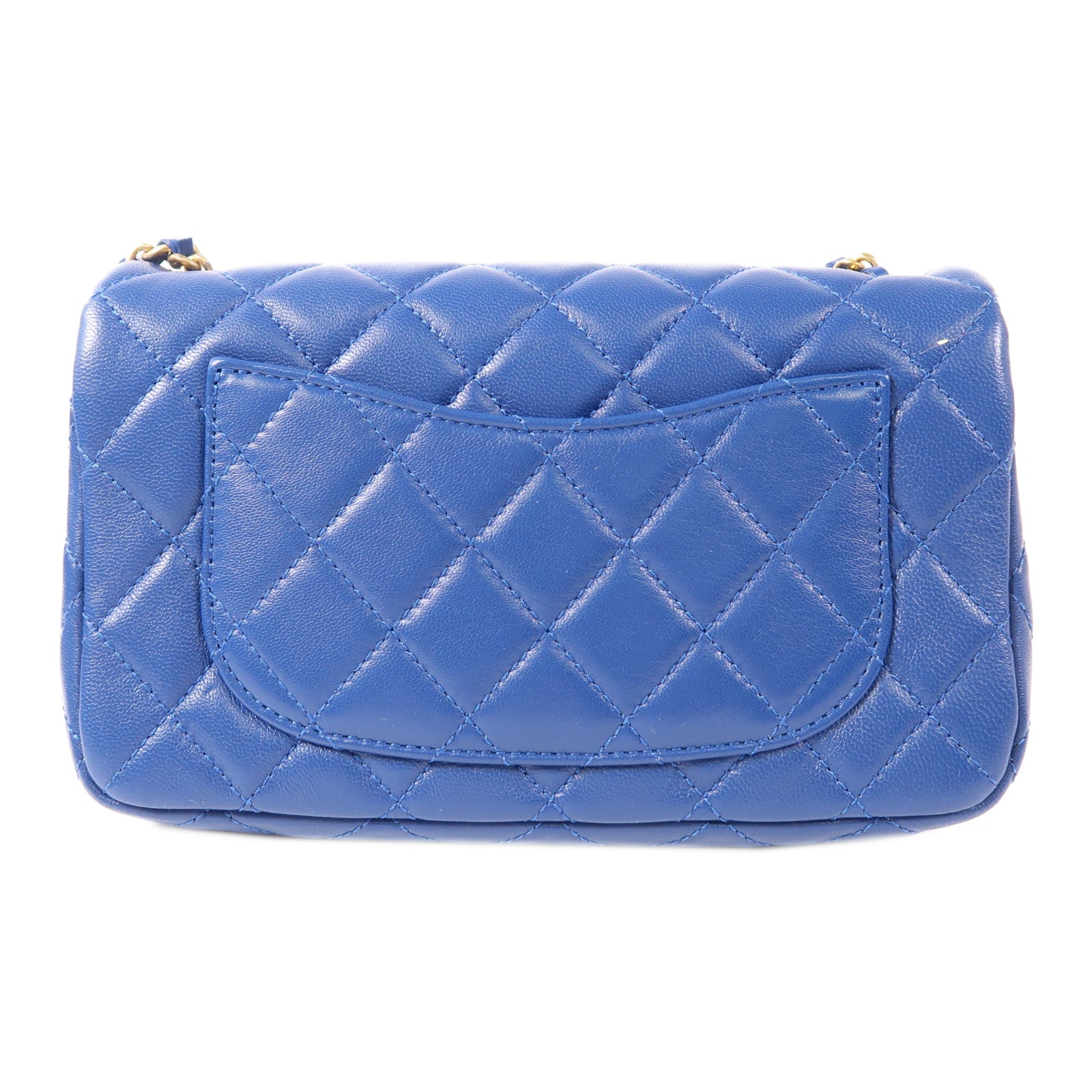 CHANEL 羊皮皮革Mini Classic 20金扣鏈帶肩背袋