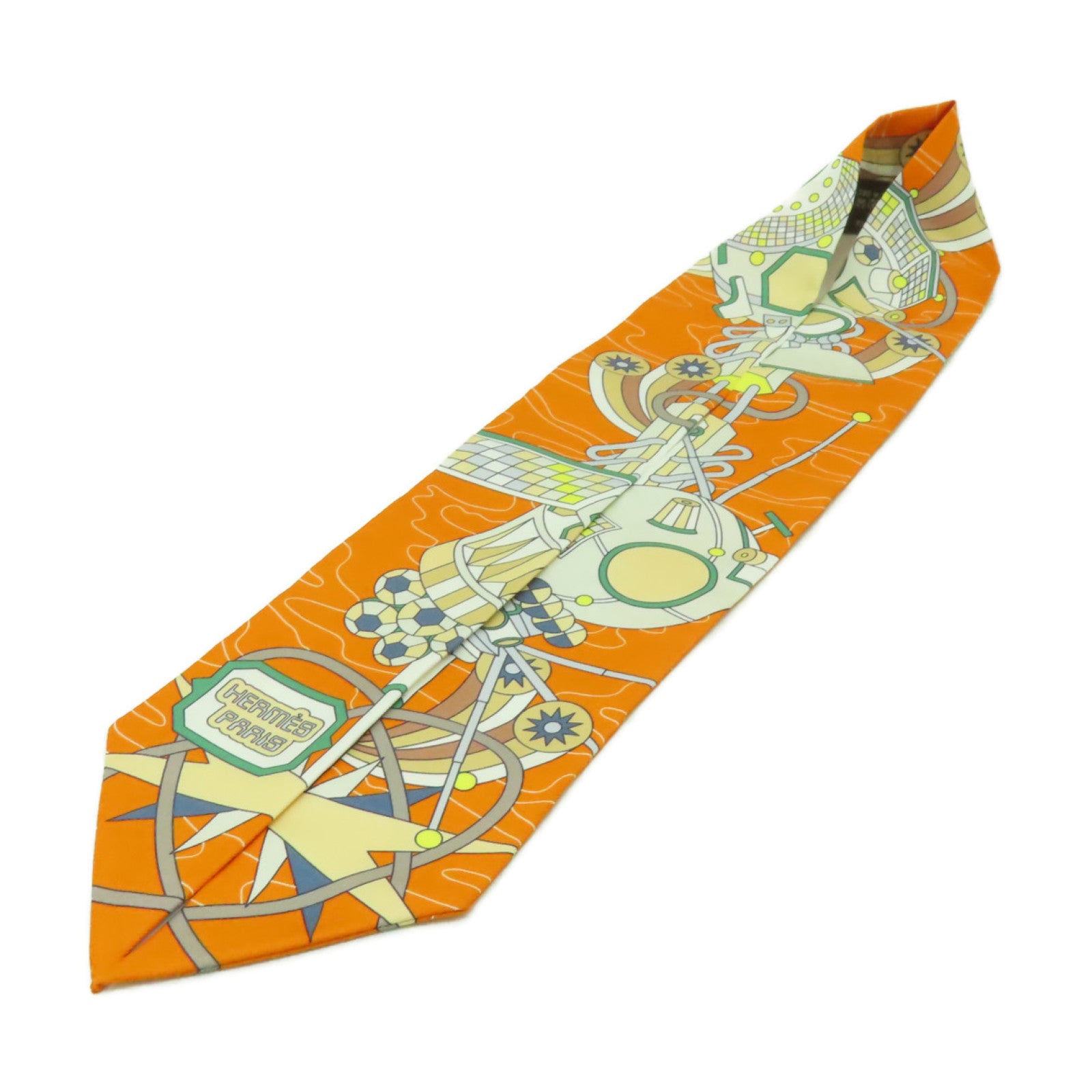 HERMES 【激減優惠】絲質Twilly絲巾橙色/彩色