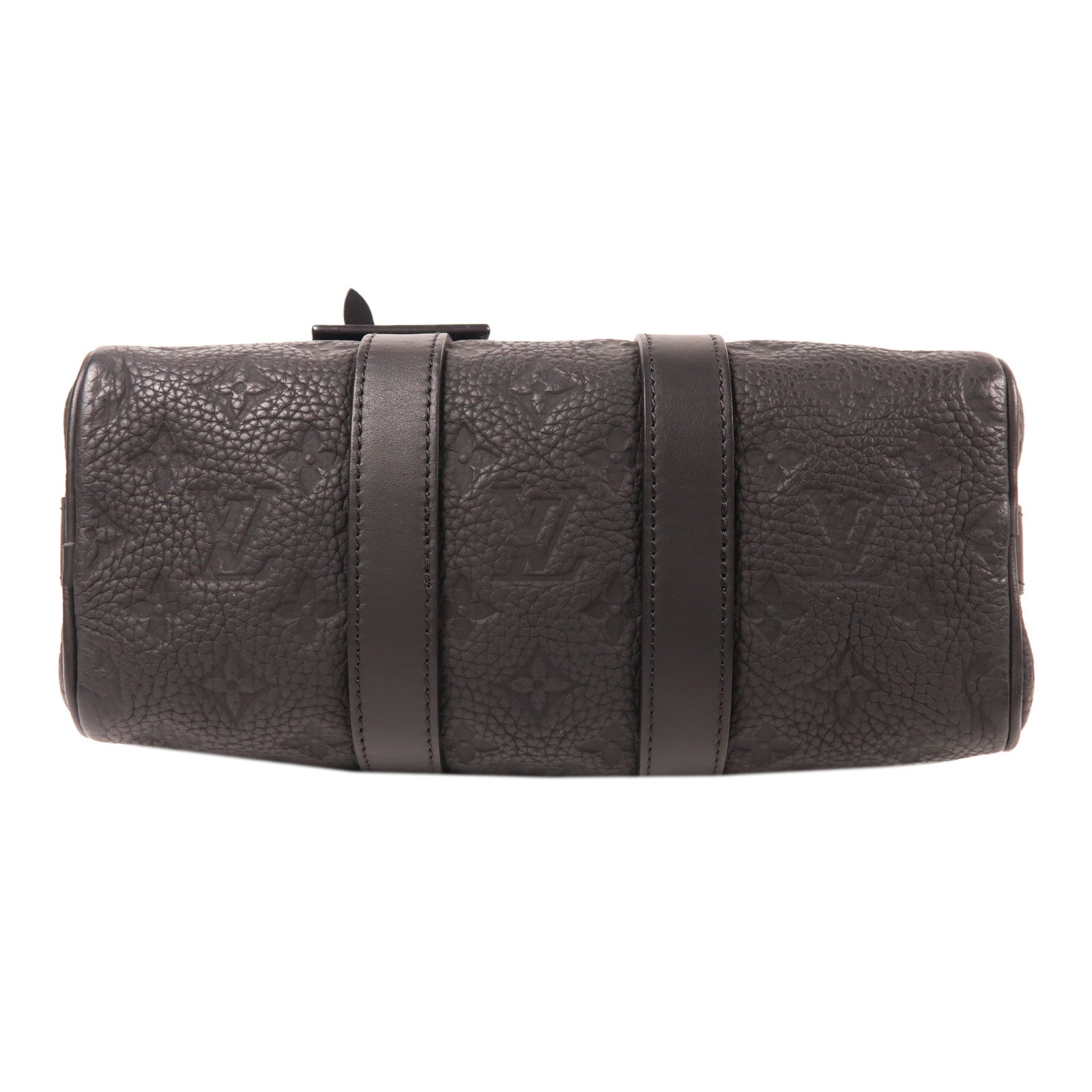 LOUIS VUITTON Taurillon Monogram Keepall Bandouliere 25手挽肩背兩用袋黑色