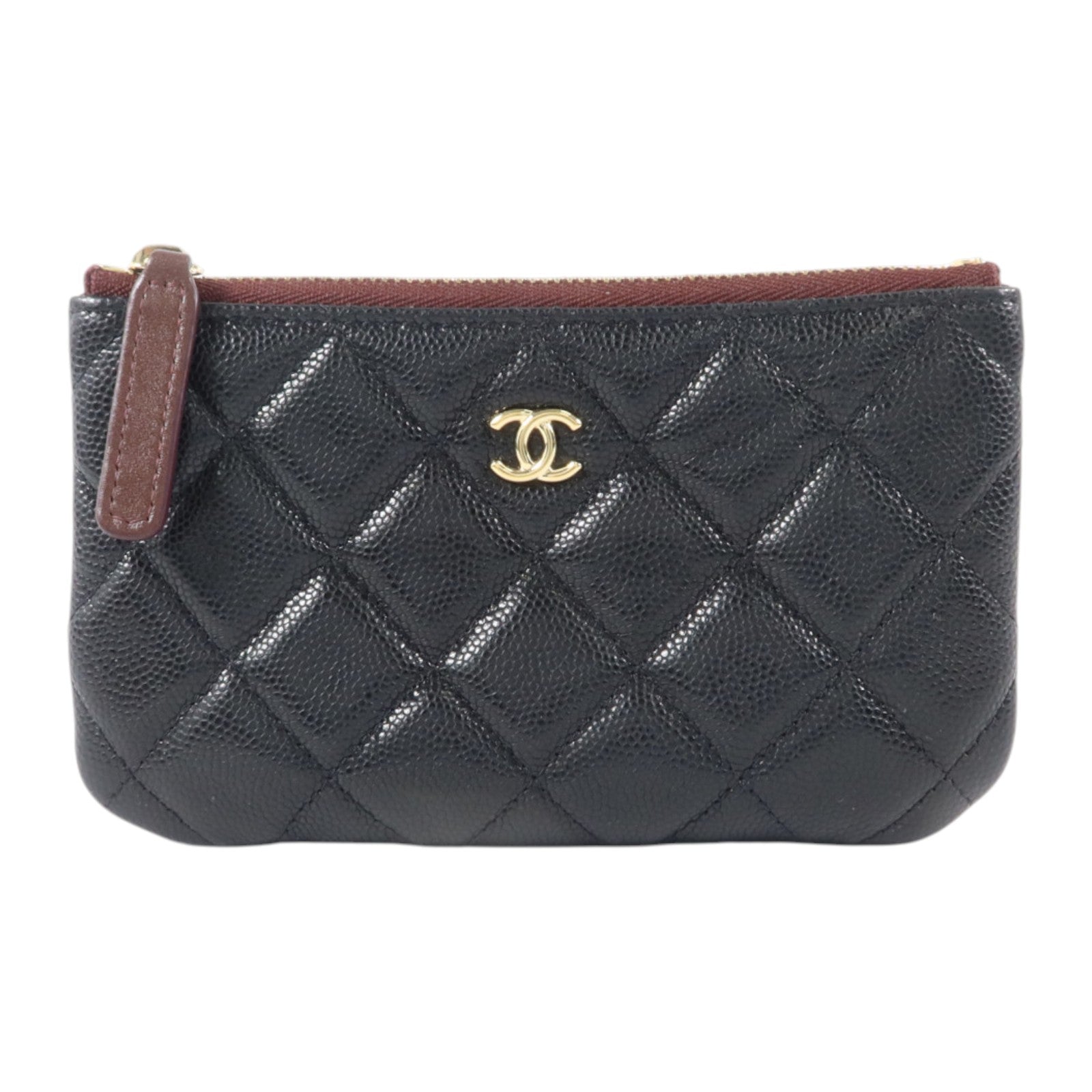 CHANEL 牛皮皮革Classic Mini O-Case Pouch金扣小袋