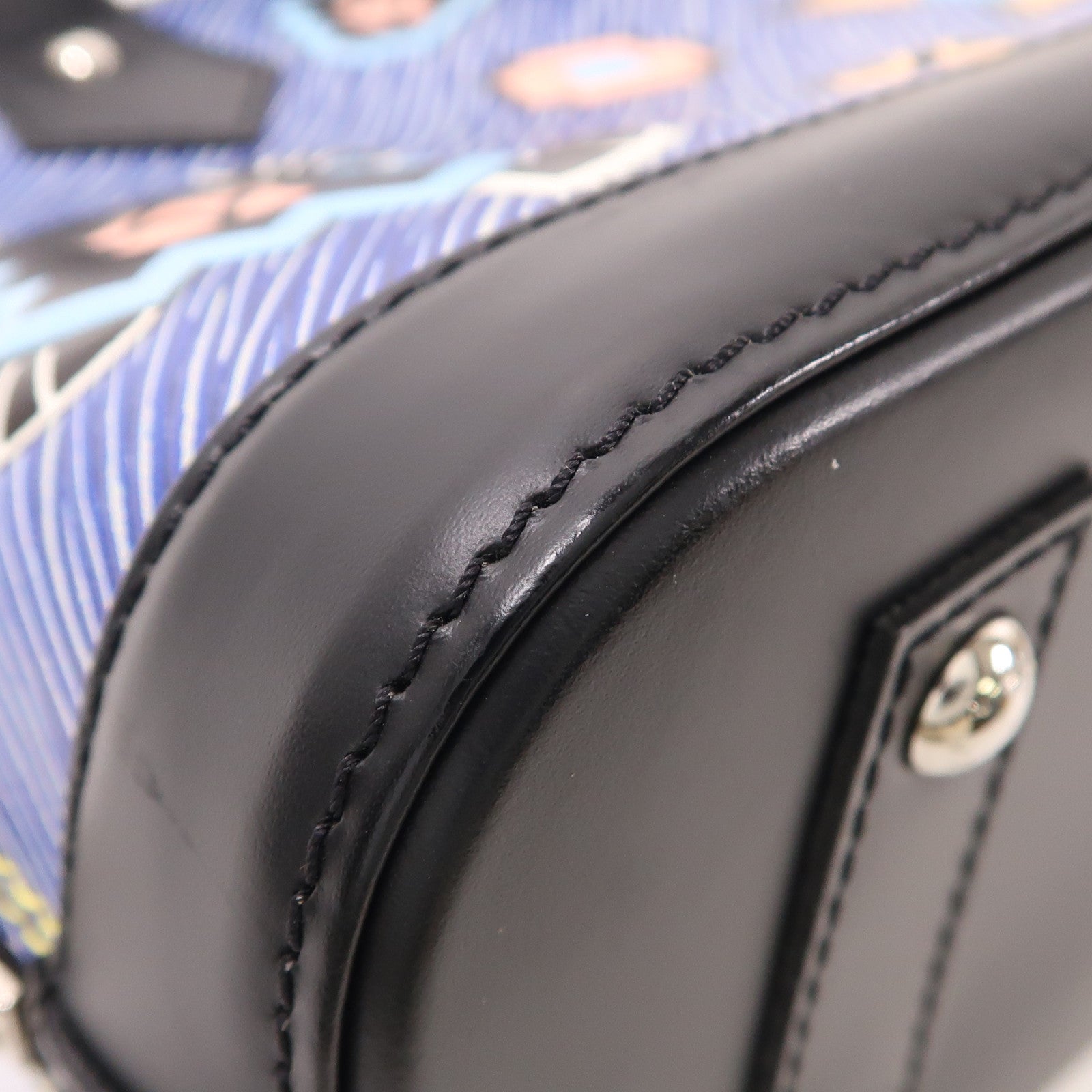 LOUIS VUITTON Epi Denim Alma BB銀扣手挽肩背兩用袋