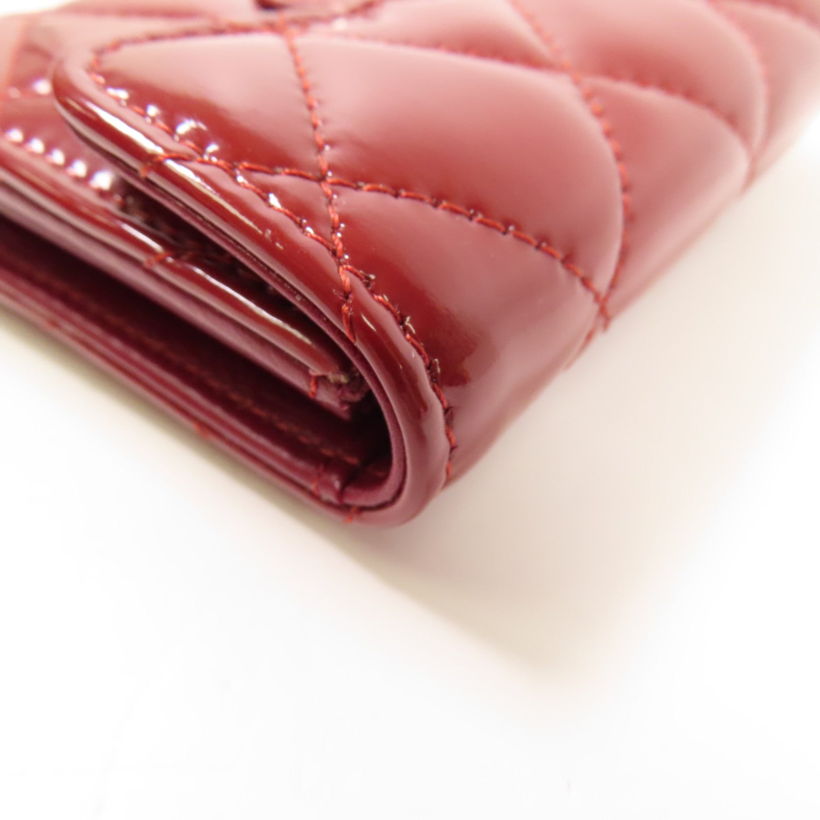 CHANEL 漆皮皮革Card Case銀扣卡片套