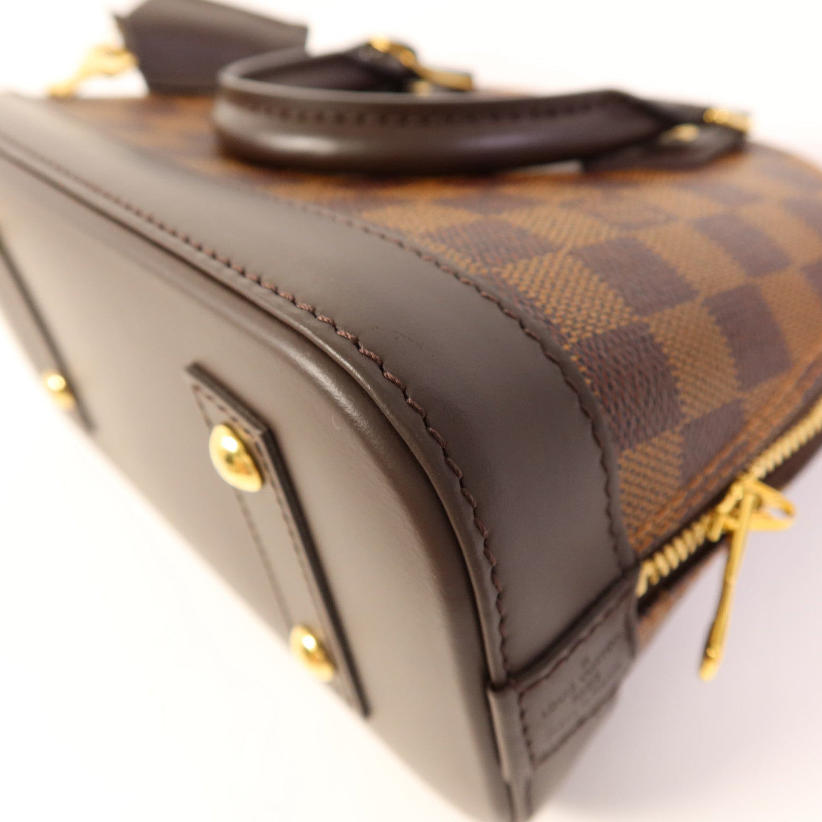 LOUIS VUITTON Damier Alma BB金扣手挽肩背兩用袋