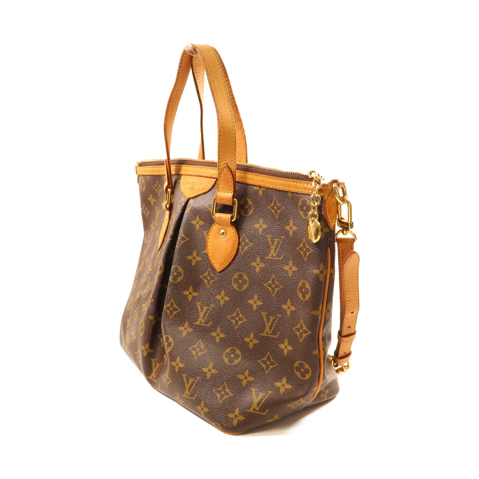 LOUIS VUITTON 【激減優惠】Monogram Palermo PM金扣手挽肩背兩用袋棕色
