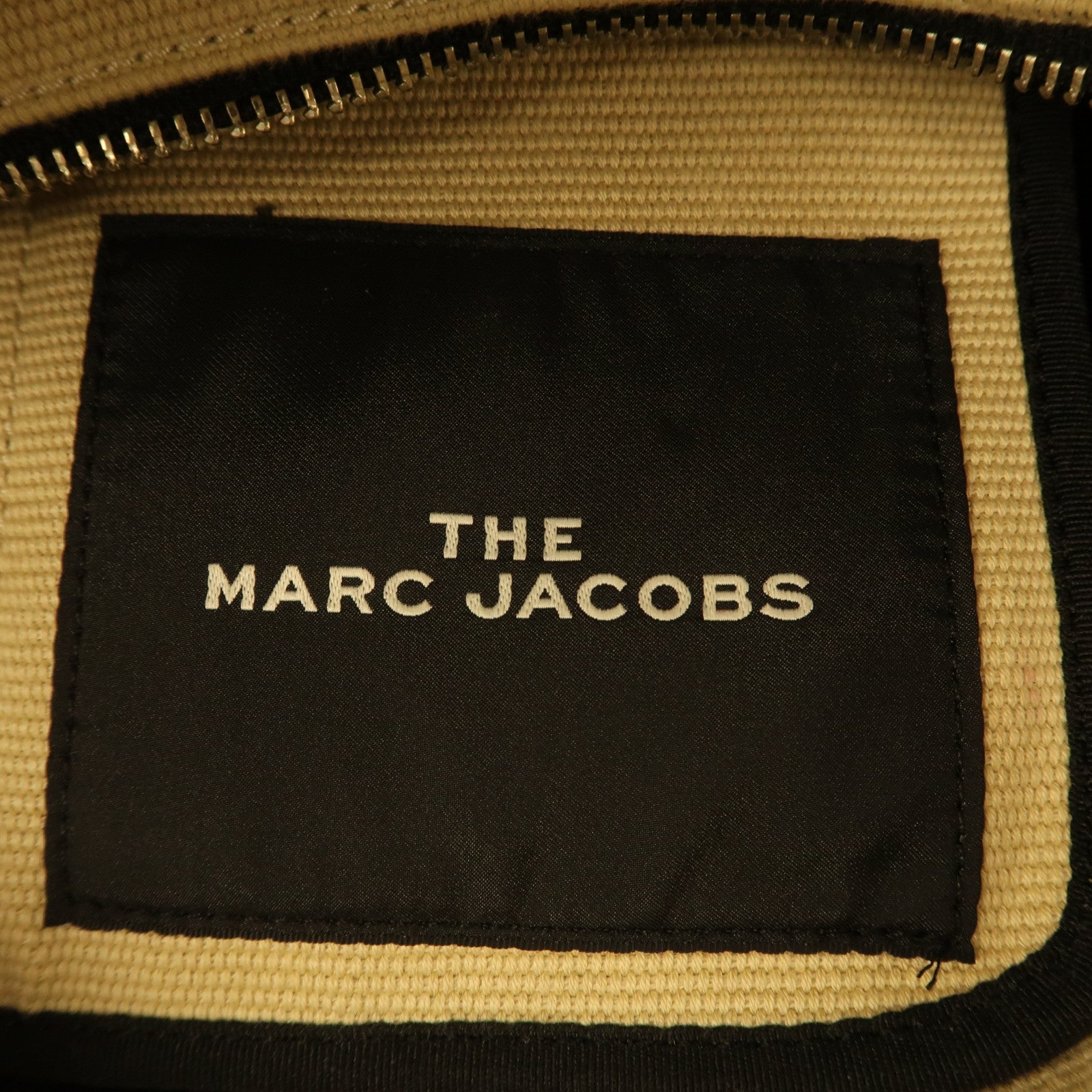 MARC JACOBS 帆布The Tote Bag銀扣手挽肩背兩用袋米色
