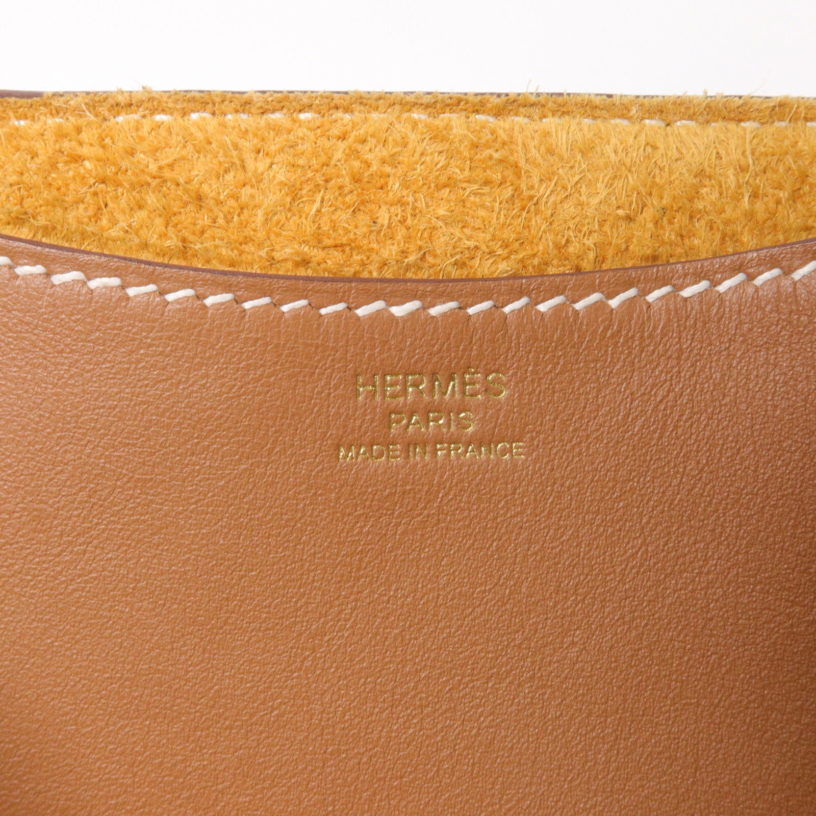 HERMES Clemence皮革In The Loop 23手挽袋Gold