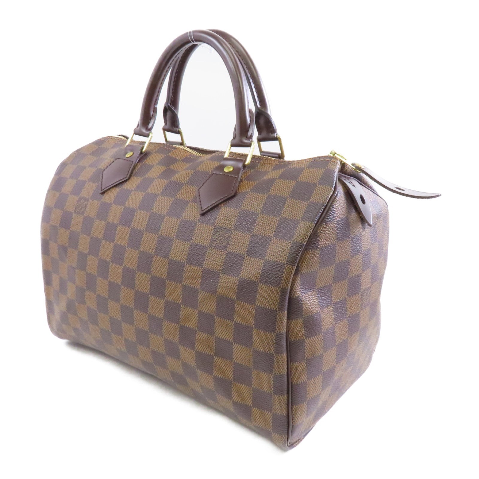 LOUIS VUITTON Damier Speedy 30金扣手挽袋啡色