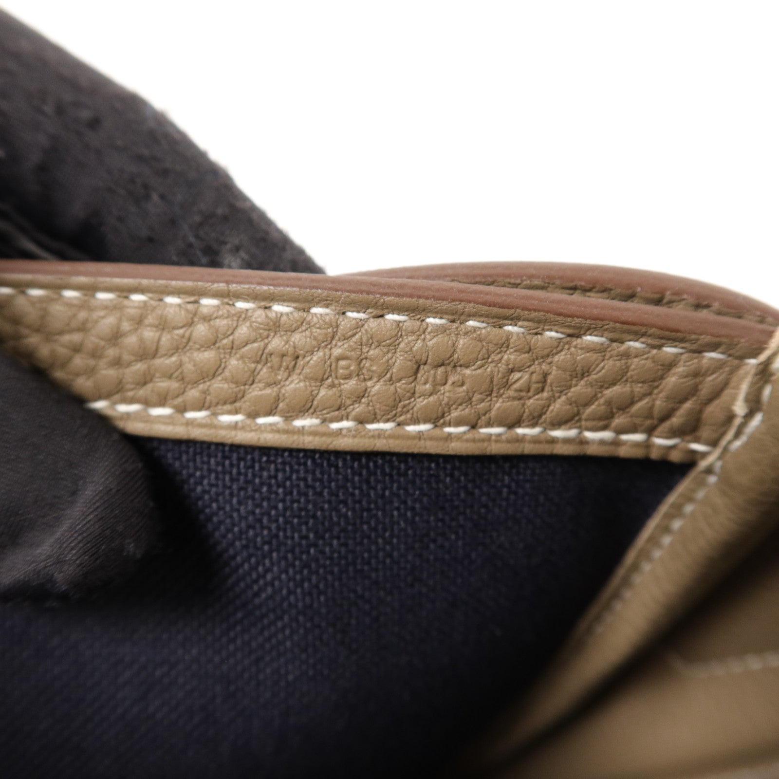 HERMES Clemence皮革Steve Light Junior肩背袋Etoupe