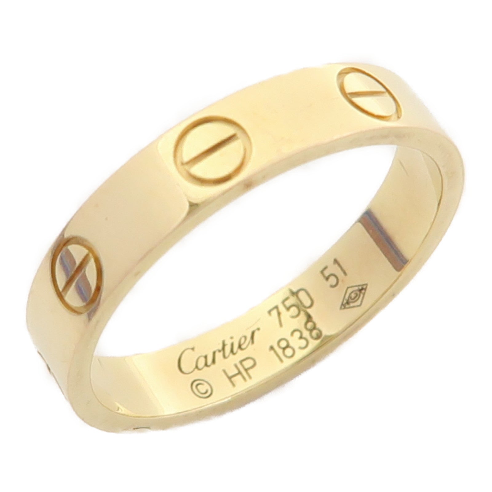 CARTIER 18K黃金Love Wedding Ring戒指US#5.75