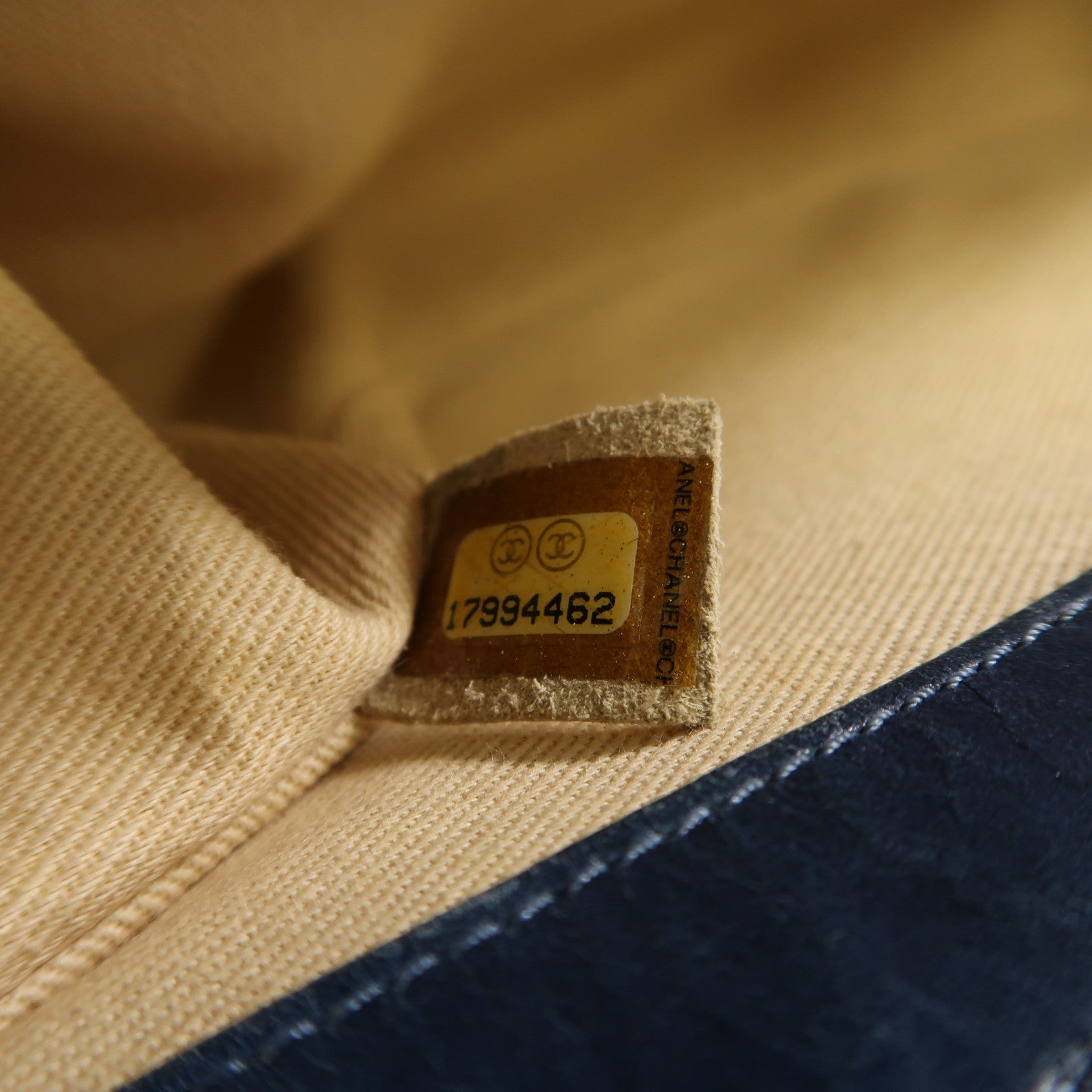 CHANEL CC GHW Boy 25 Chain Shoulder Bag Lambskin Leather Blue