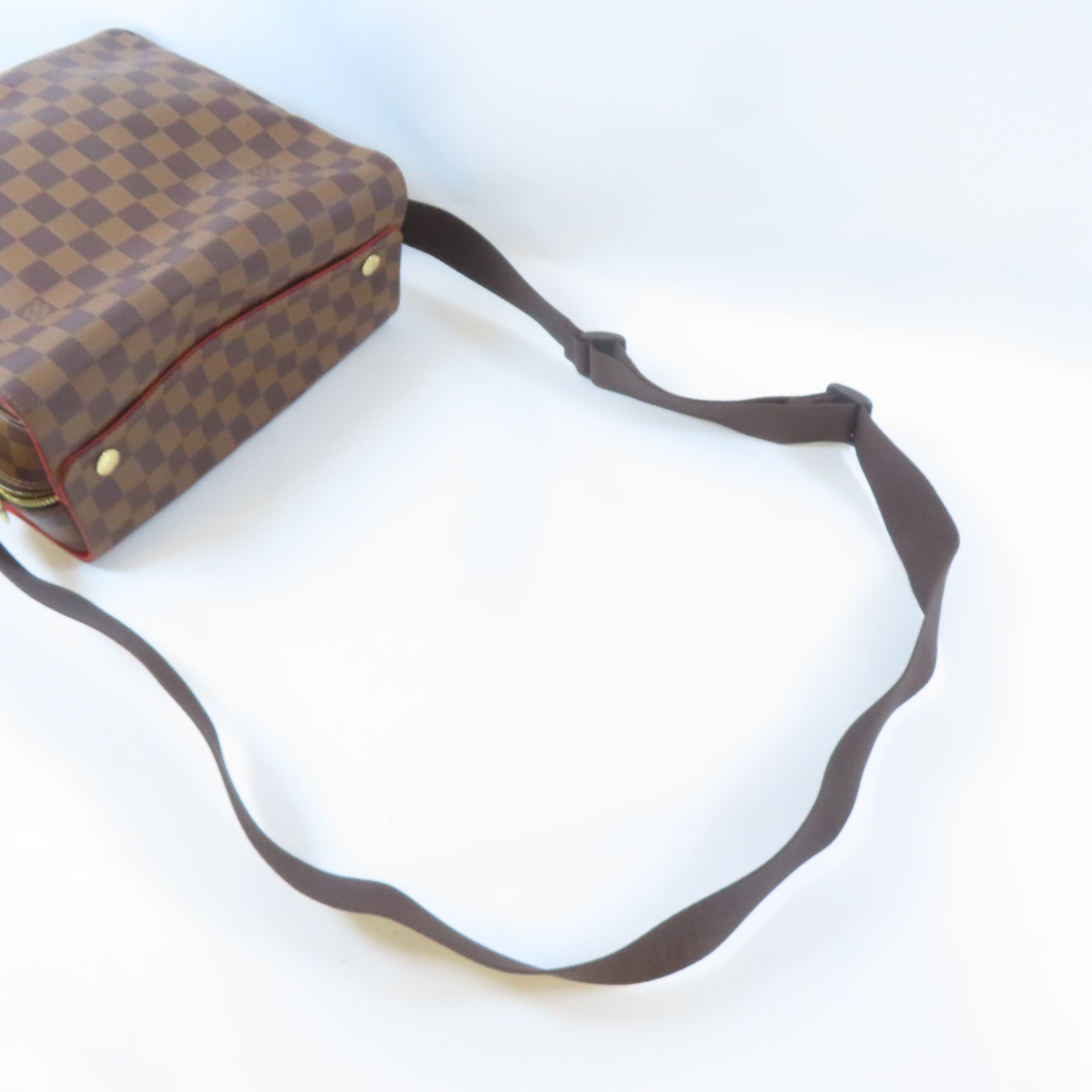 LOUIS VUITTON Damier Naviglio Shoulder Bag金扣肩背袋啡色