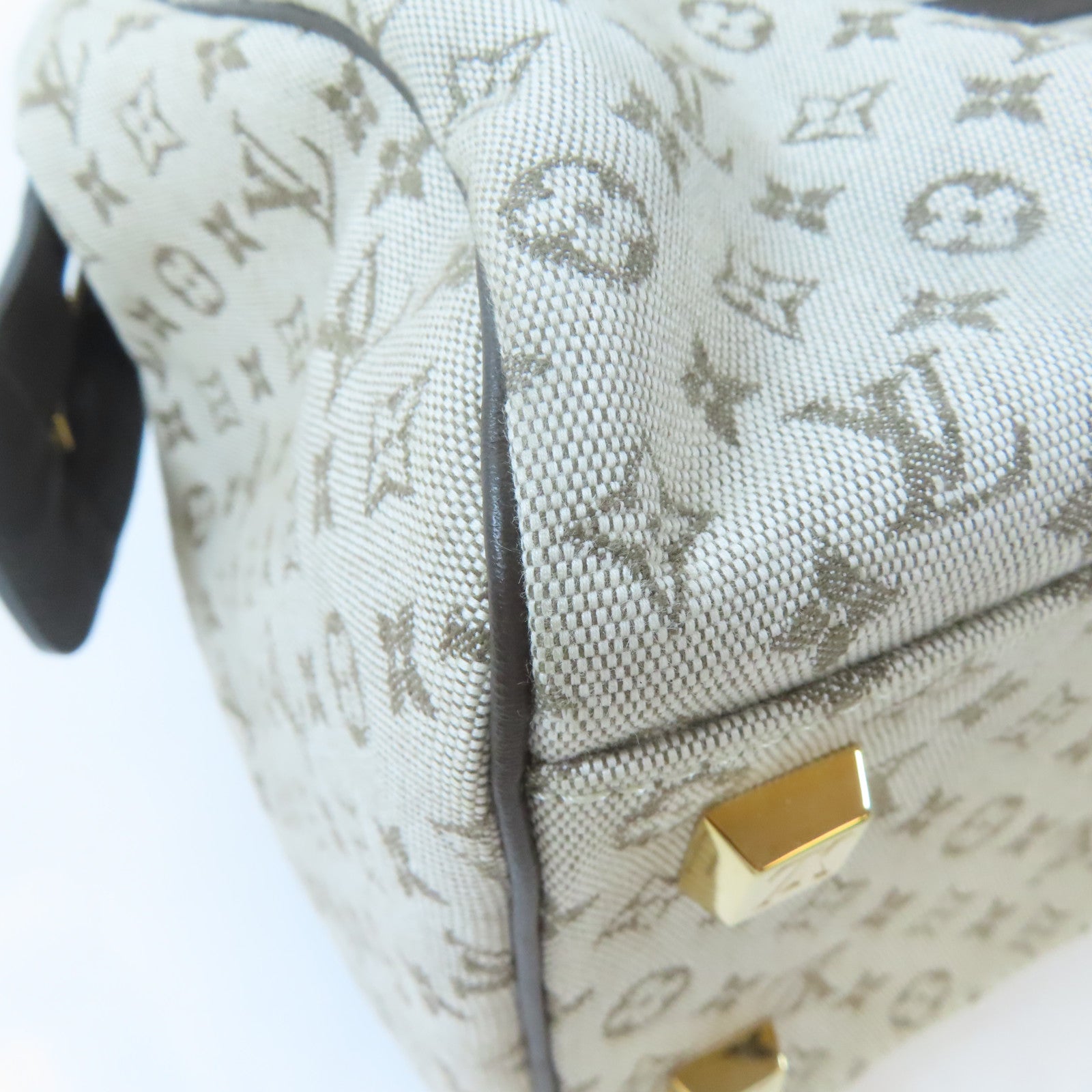 LOUIS VUITTON Monogram Mini Josephine GM金扣手挽袋綠色/啡色