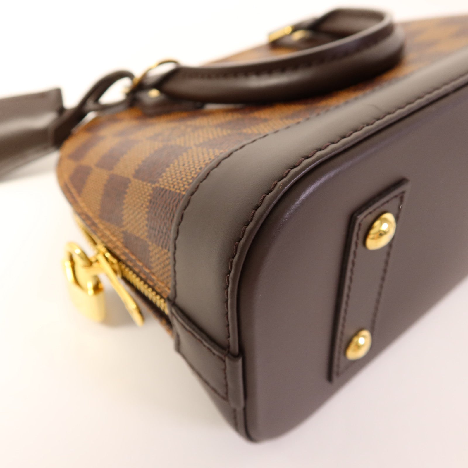 LOUIS VUITTON Damier Alma BB金扣手挽肩背兩用袋