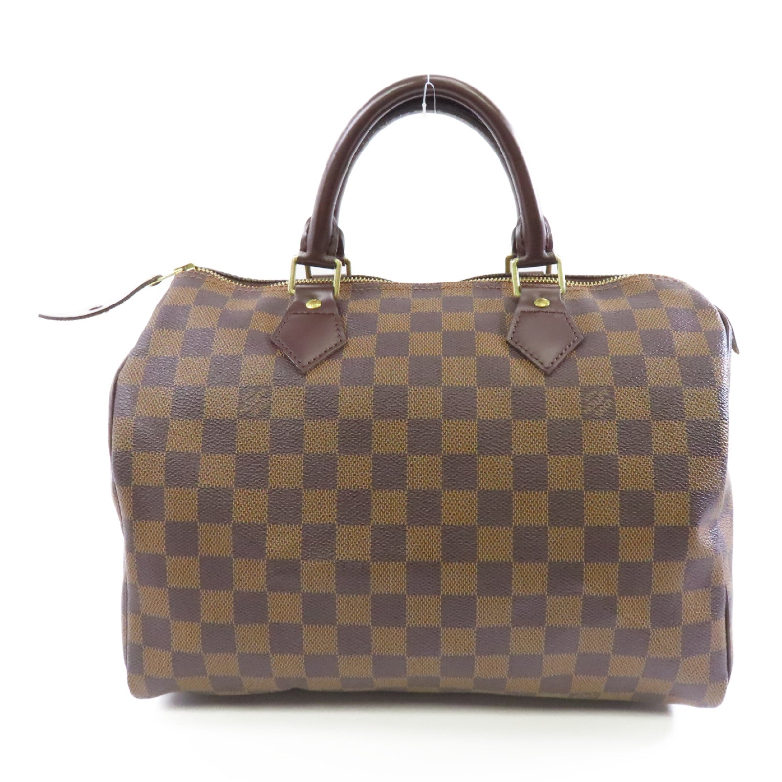 LOUIS VUITTON Damier Speedy 30金扣手挽袋啡色