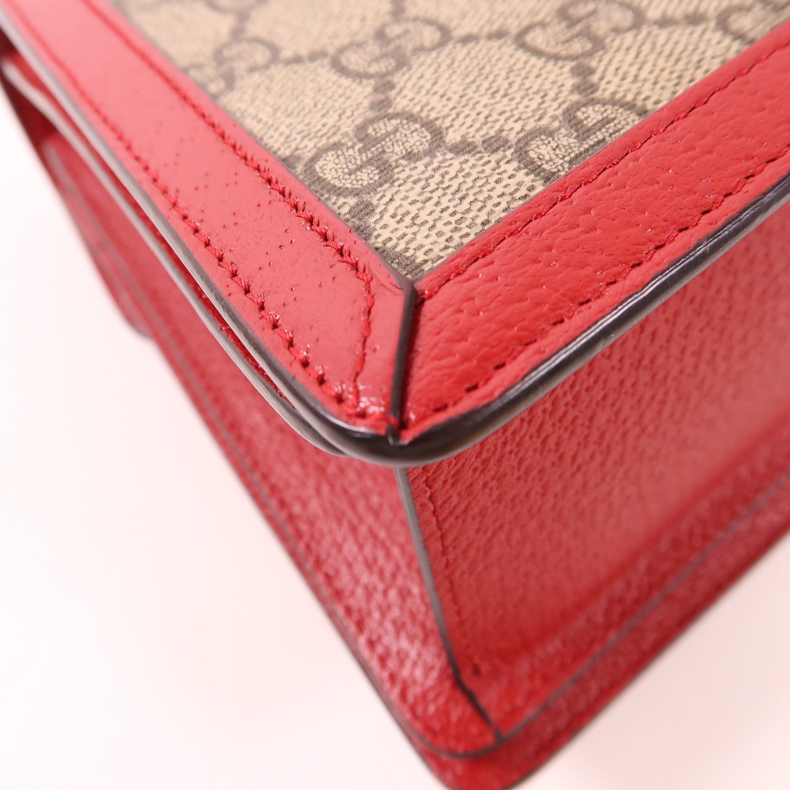 GUCCI 塗層帆布Queen Margaret金扣手挽肩背兩用袋