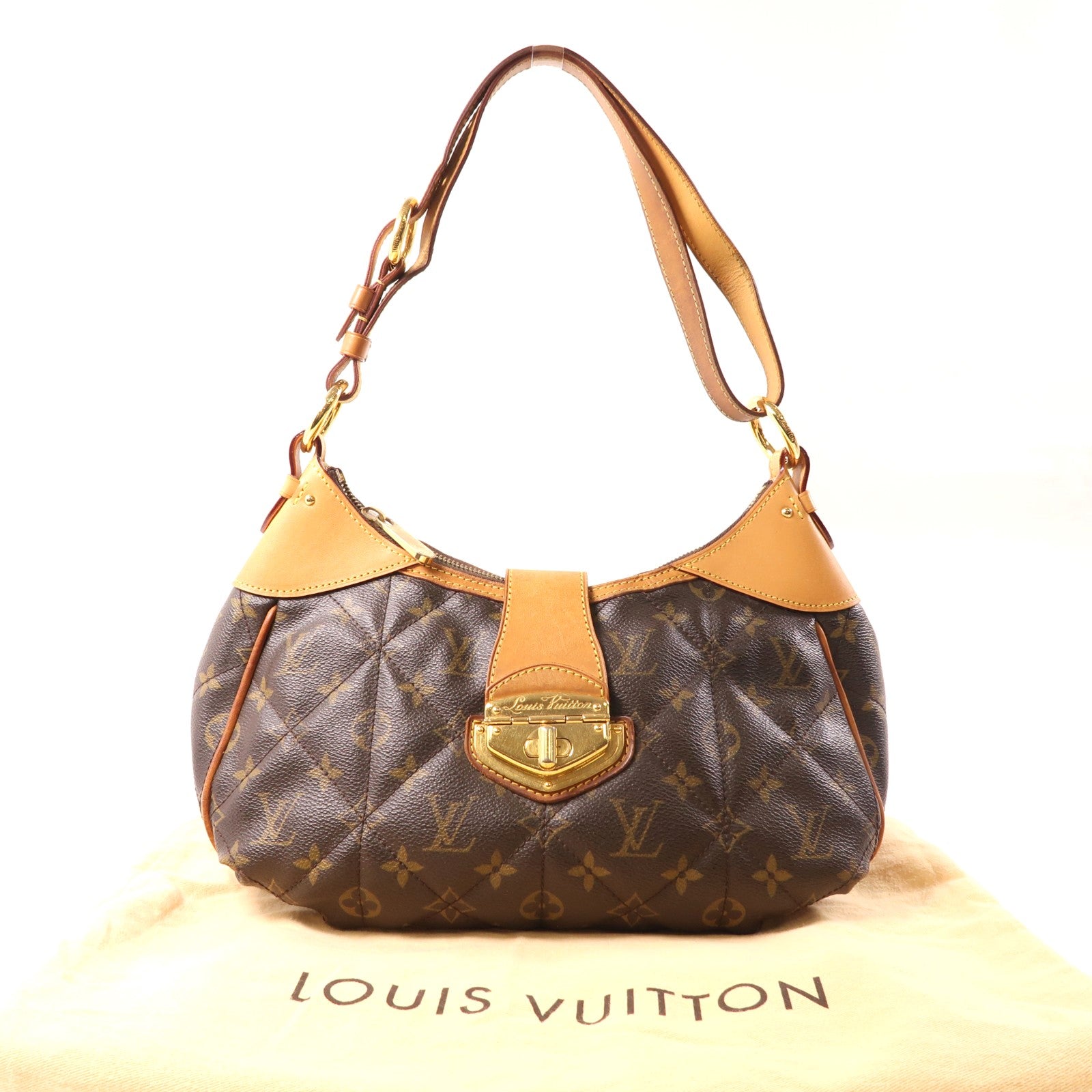 LOUIS VUITTON Monogram Etoile City金扣肩背袋棕色