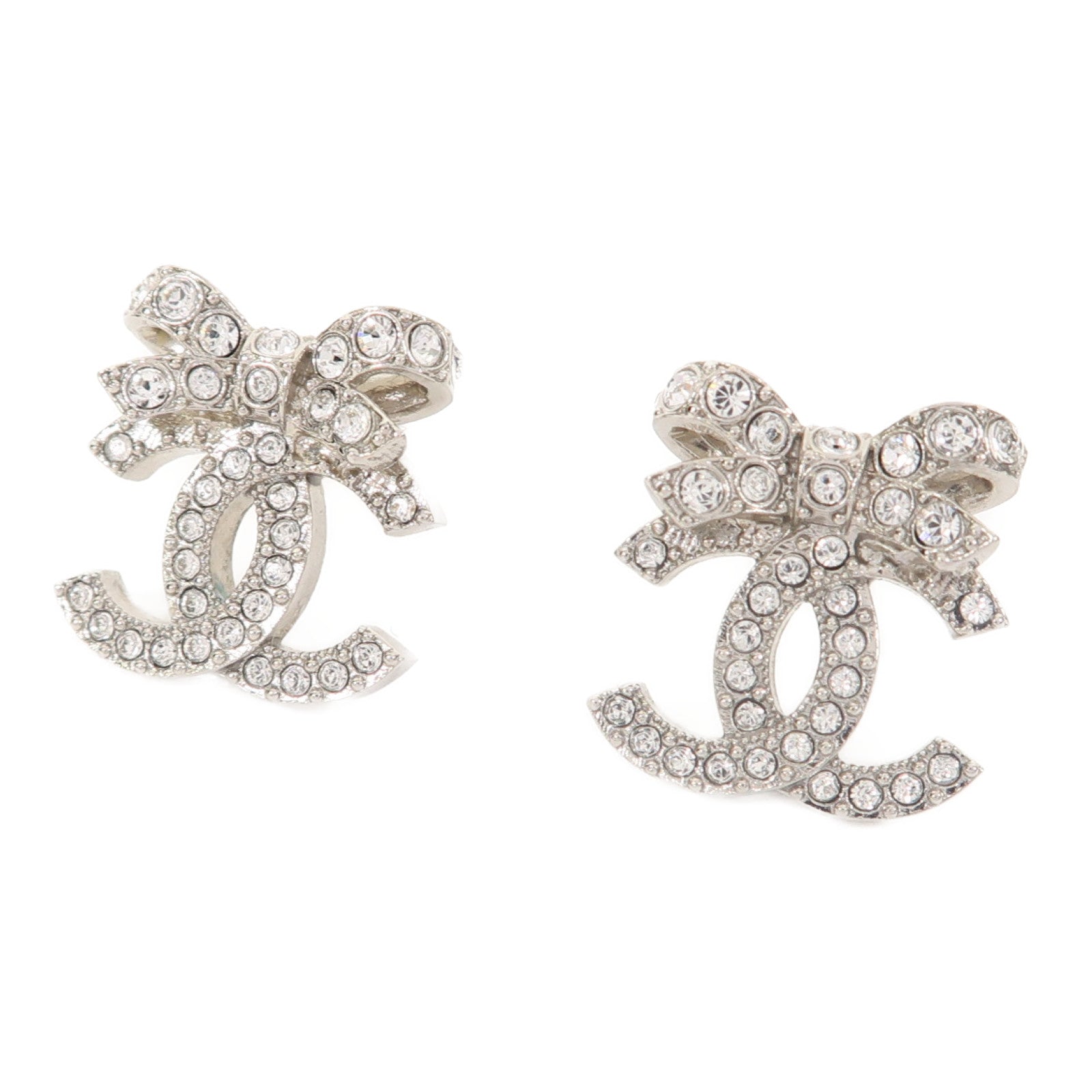 CHANEL 金屬Earrings耳環銀色