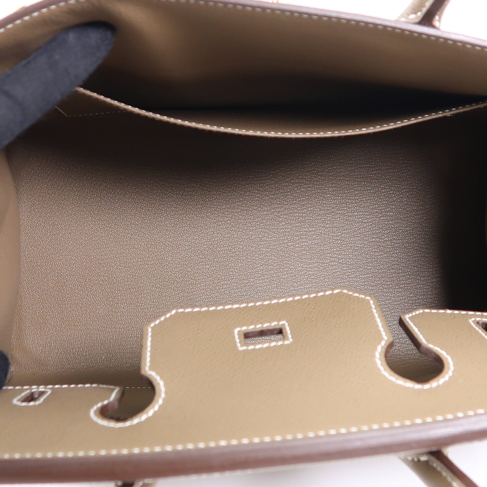 HERMES Epsom皮革Birkin 30金扣手挽袋Etoupe