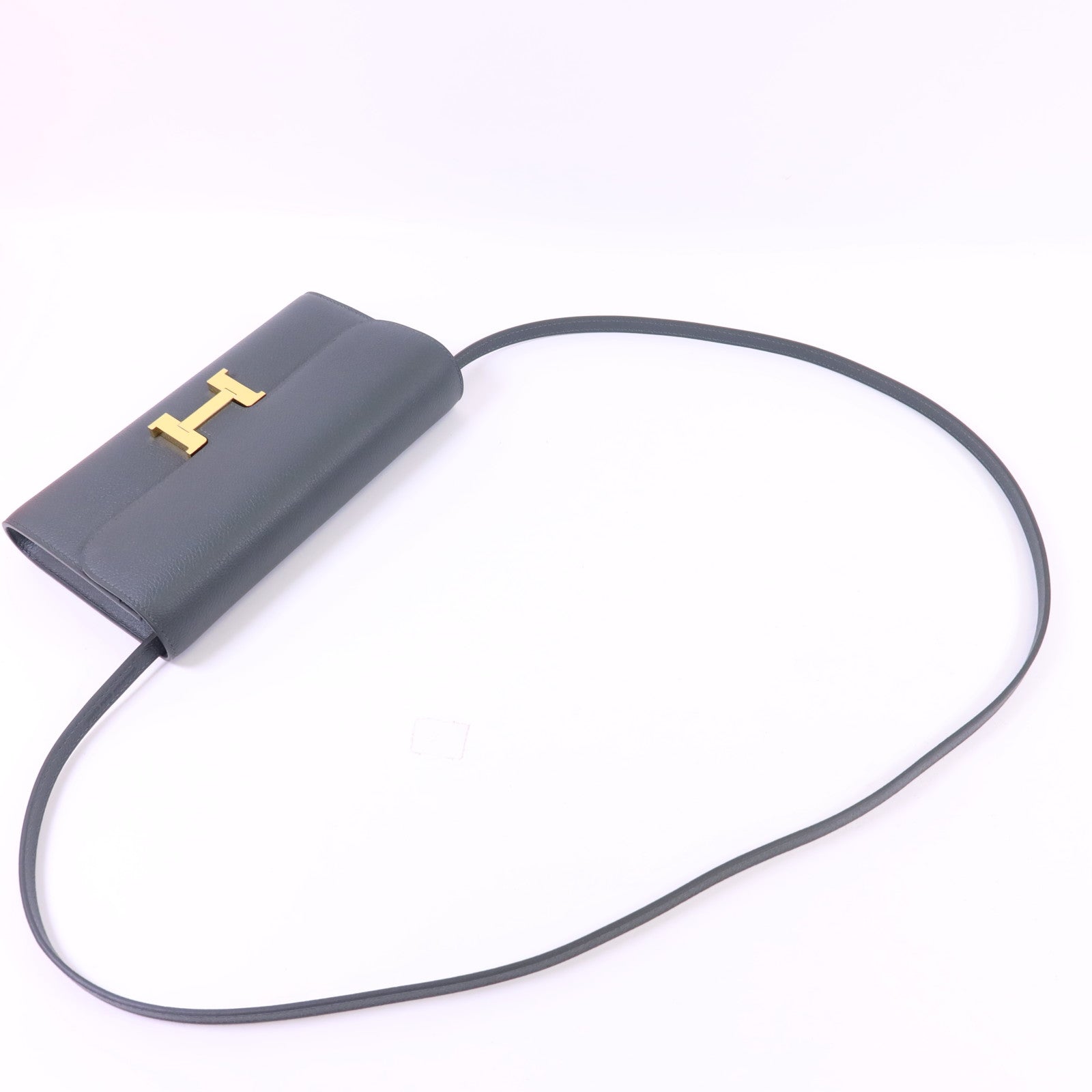 HERMES Evercolor皮革Constance To Go金扣肩背袋Mangrove