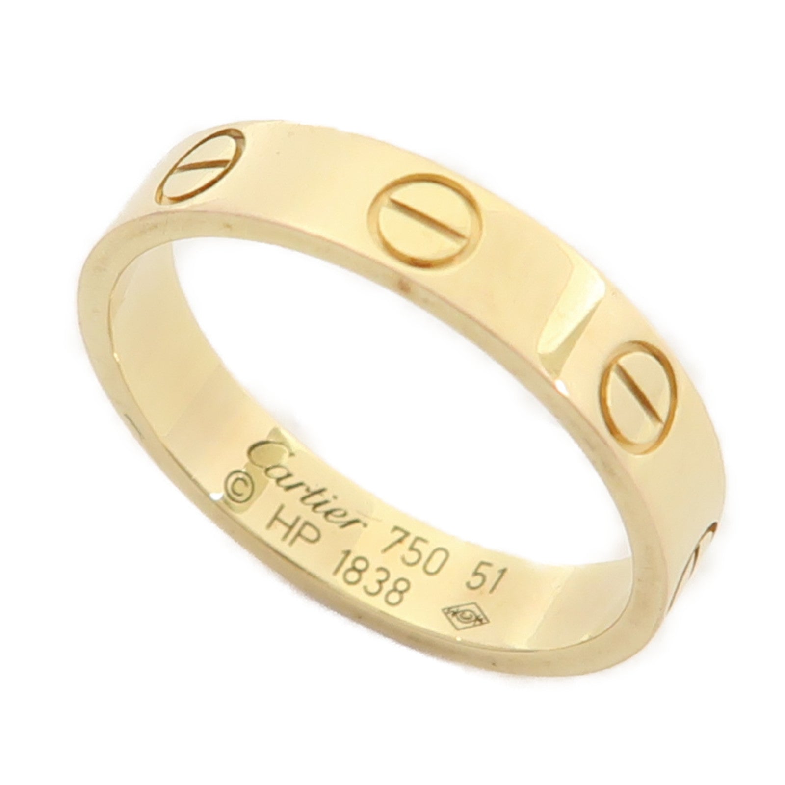 CARTIER 18K黃金Love Wedding Ring戒指US#5.75