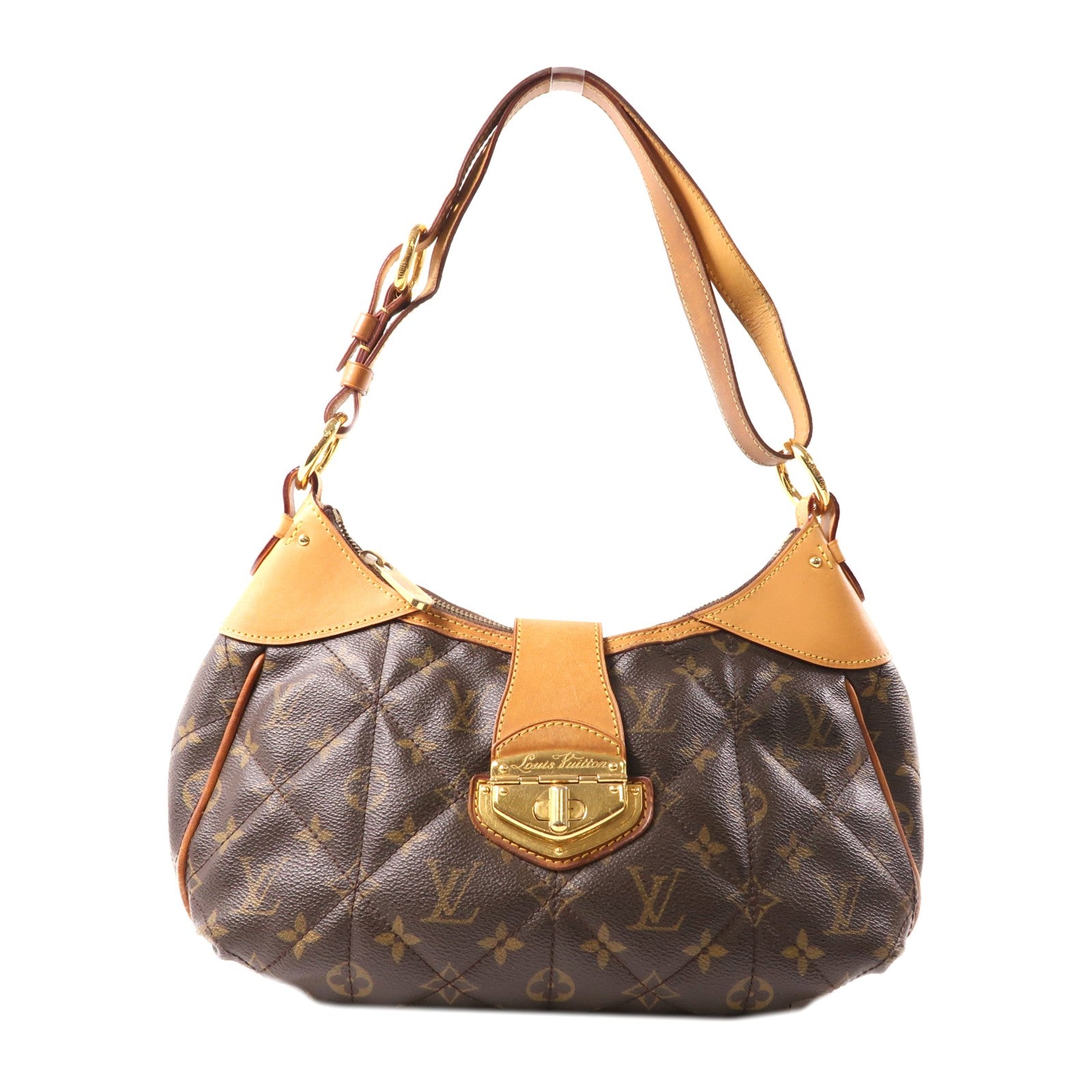 LOUIS VUITTON Monogram Etoile City金扣肩背袋棕色