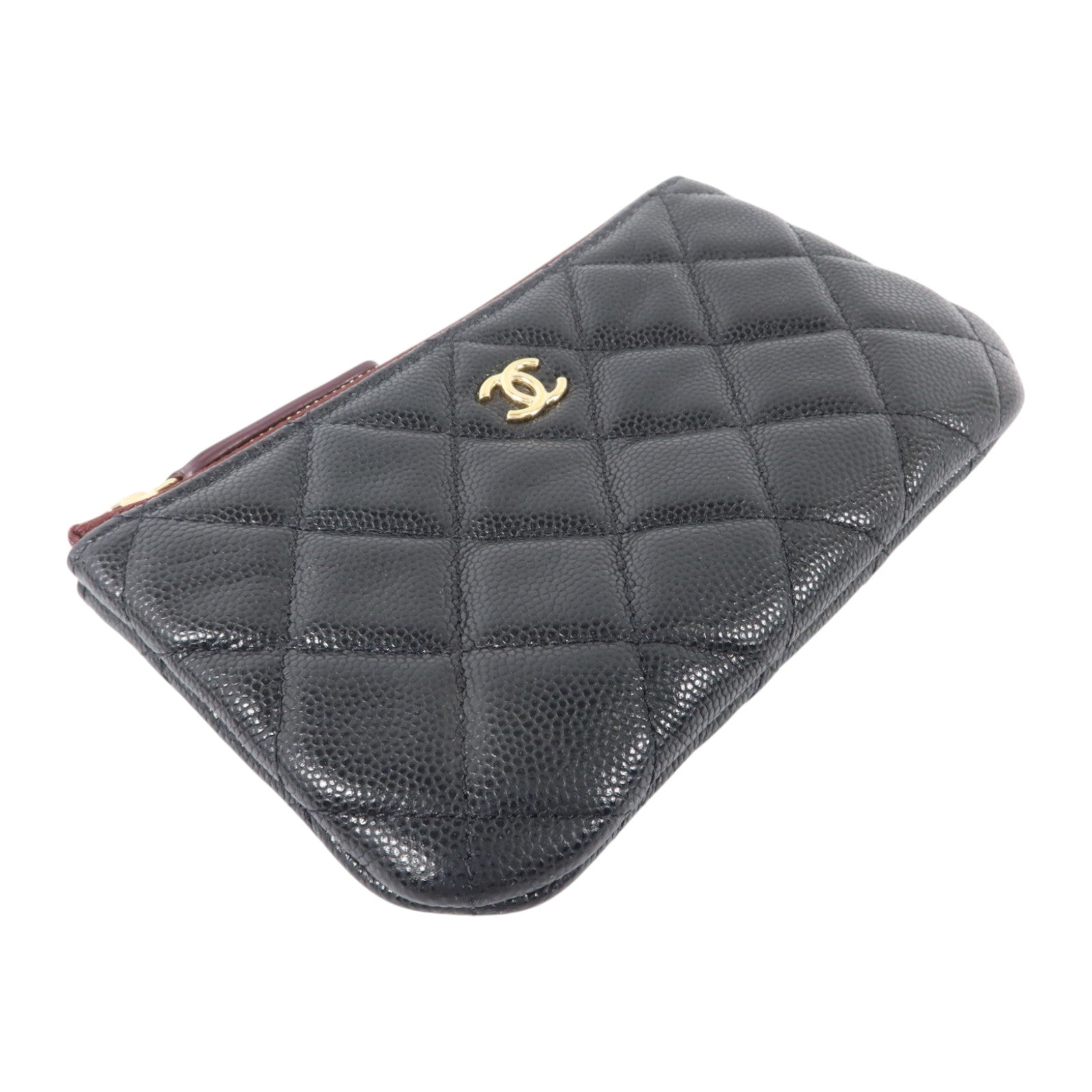 CHANEL 牛皮皮革Classic Mini O-Case Pouch金扣小袋
