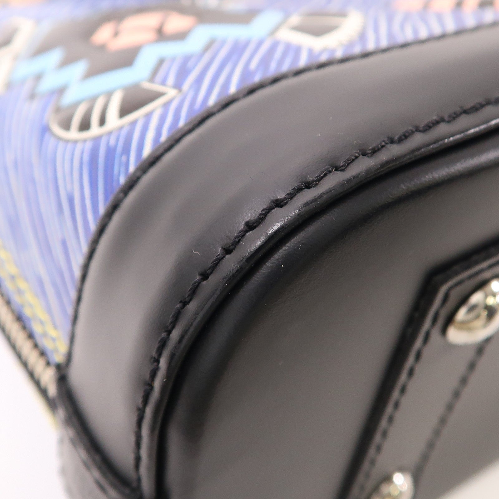 LOUIS VUITTON Epi Denim Alma BB銀扣手挽肩背兩用袋
