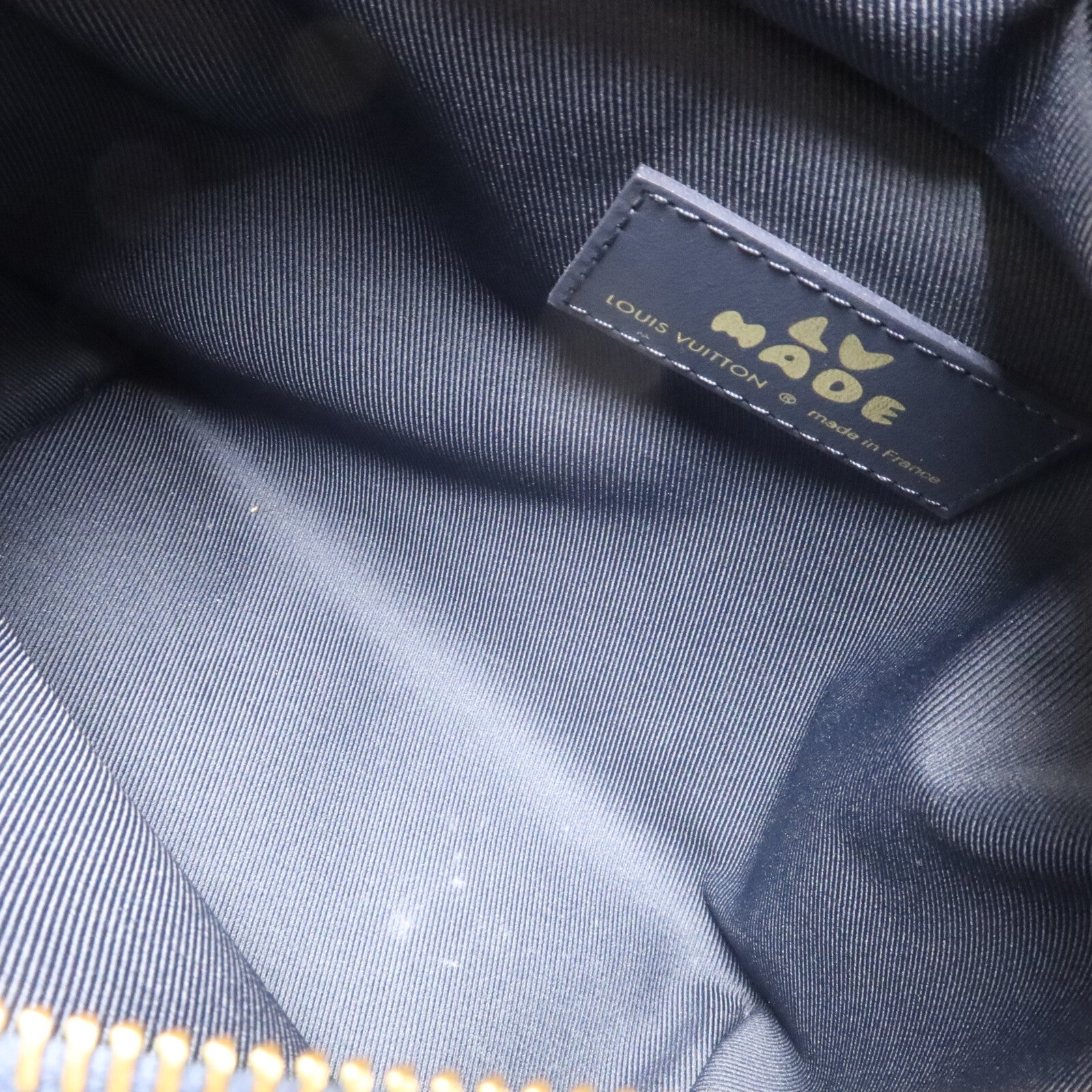LOUIS VUITTON Monogram Denim/Taurillon Japanese Cruiser手挽肩背兩用袋
