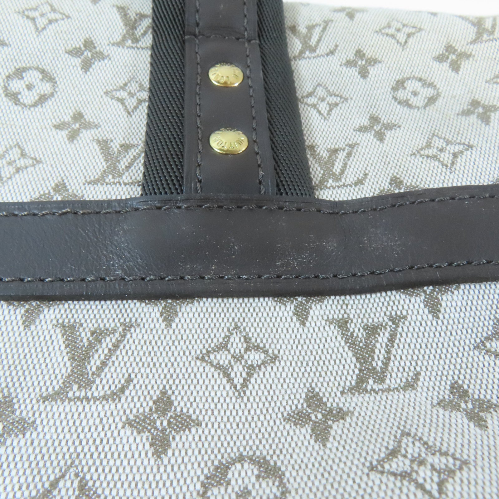 LOUIS VUITTON Monogram Mini Josephine GM金扣手挽袋綠色/啡色