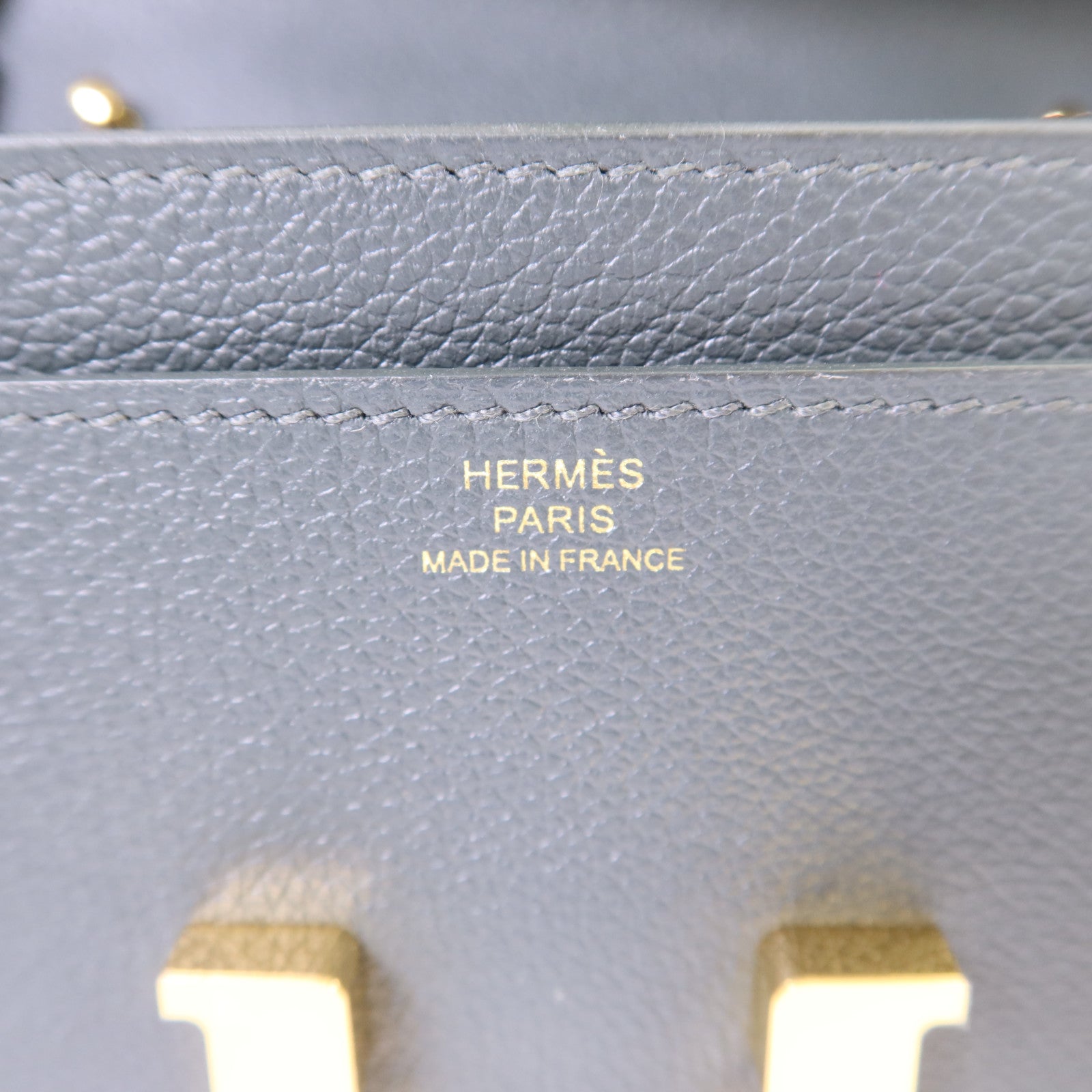 HERMES Evercolor皮革Constance To Go金扣肩背袋Mangrove