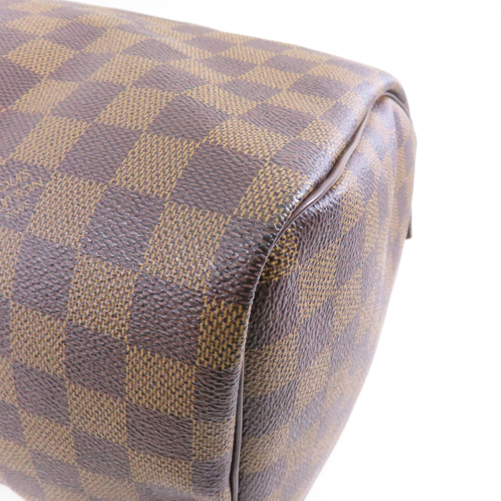 LOUIS VUITTON Damier Speedy 30金扣手挽袋啡色