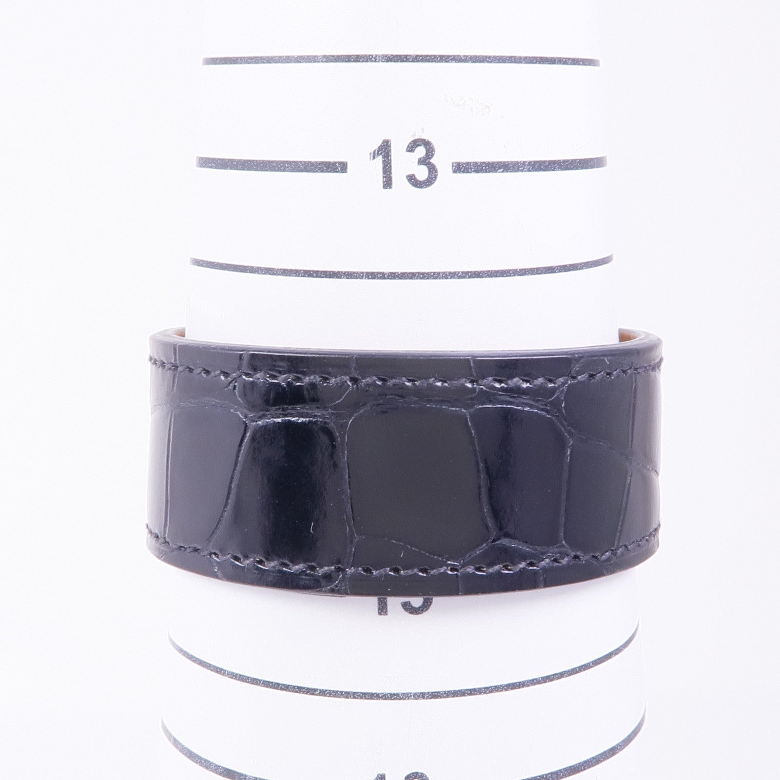 HERMES 鱷魚皮革2002 Manchette銀扣手帶