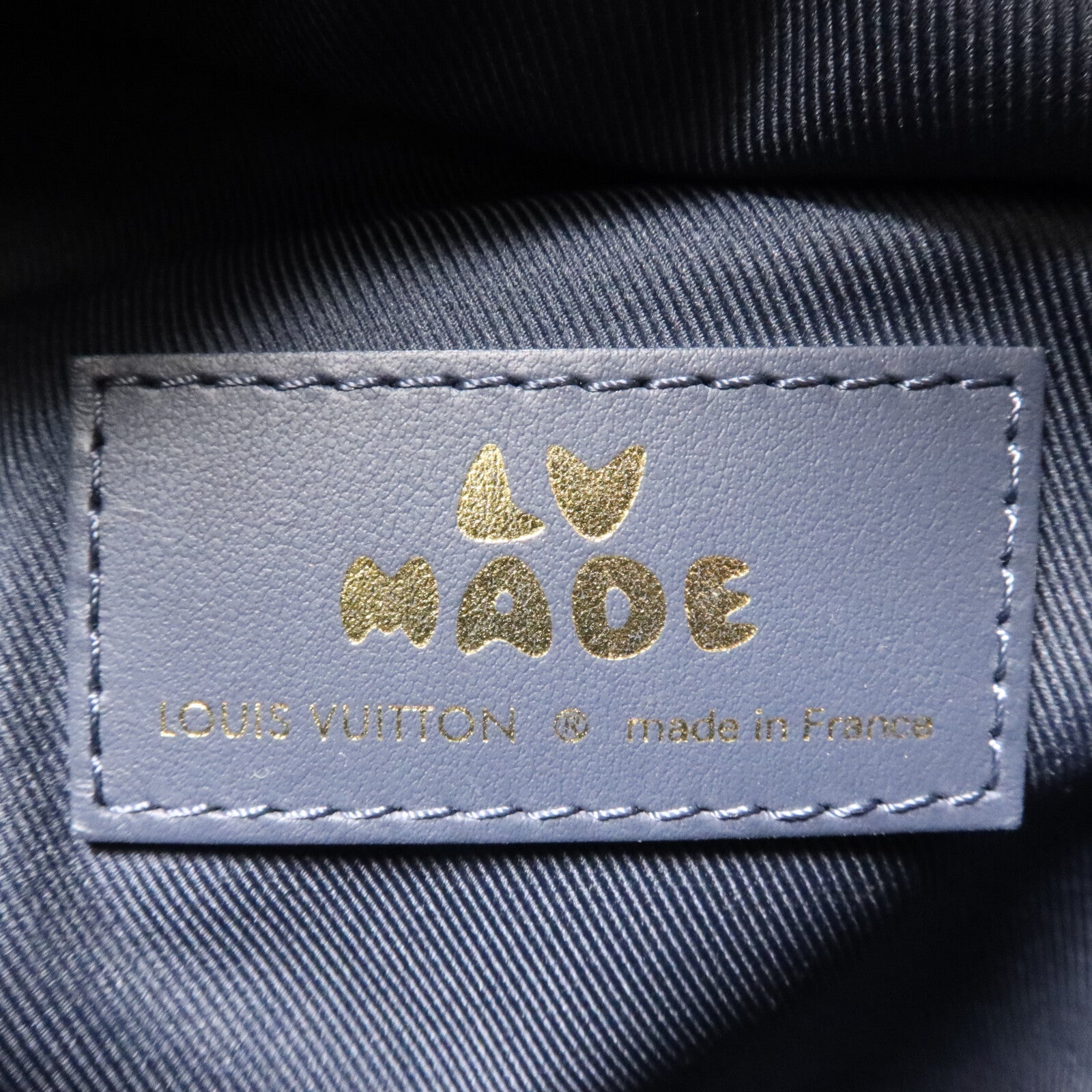 LOUIS VUITTON Monogram Denim/Taurillon Japanese Cruiser手挽肩背兩用袋