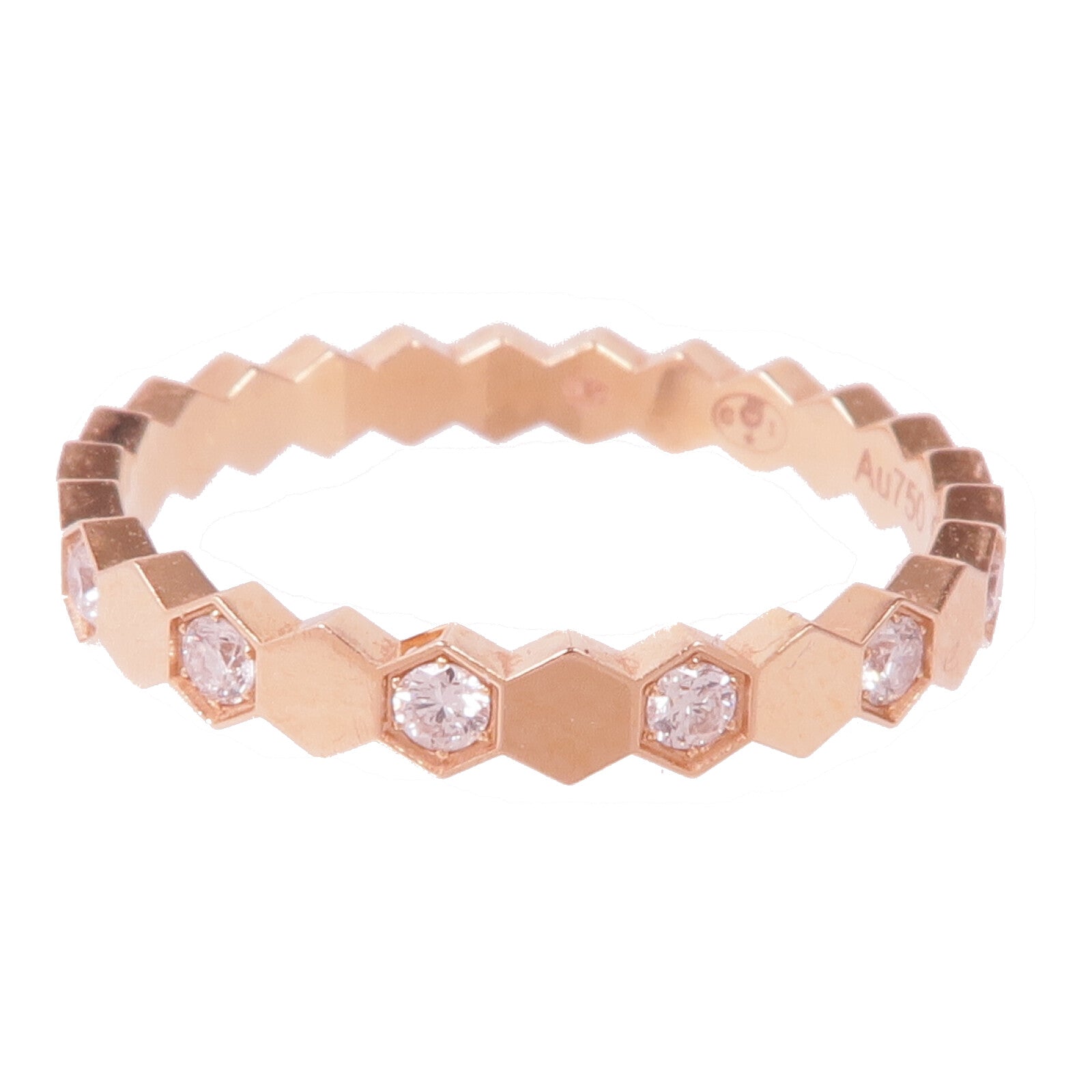 Chaumet 18K玫瑰金Bee My Love Ring鑽石戒指Chaumet#48/US#4.5