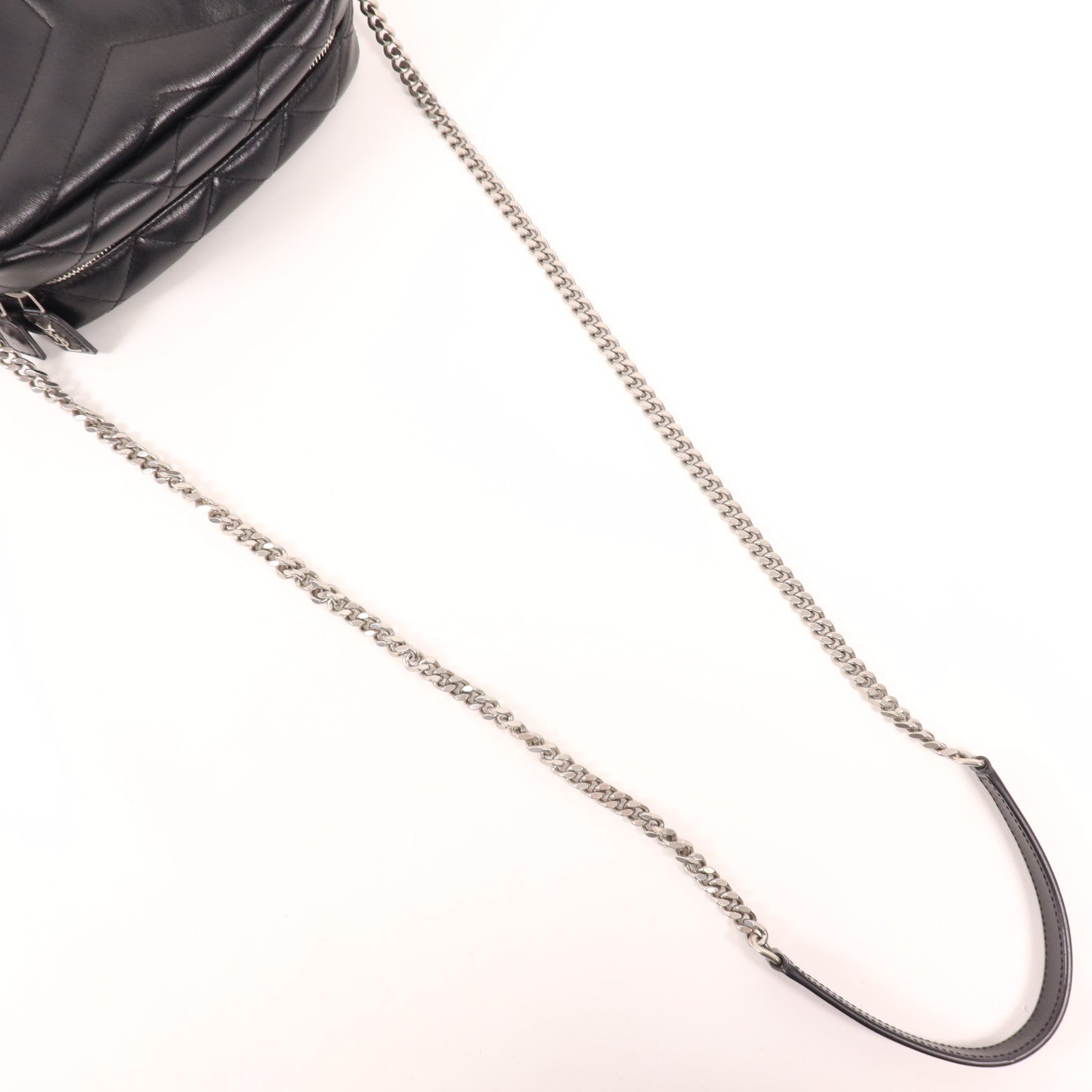 SAINT LAURENT 牛皮皮革Loulou Bag銀扣肩背袋