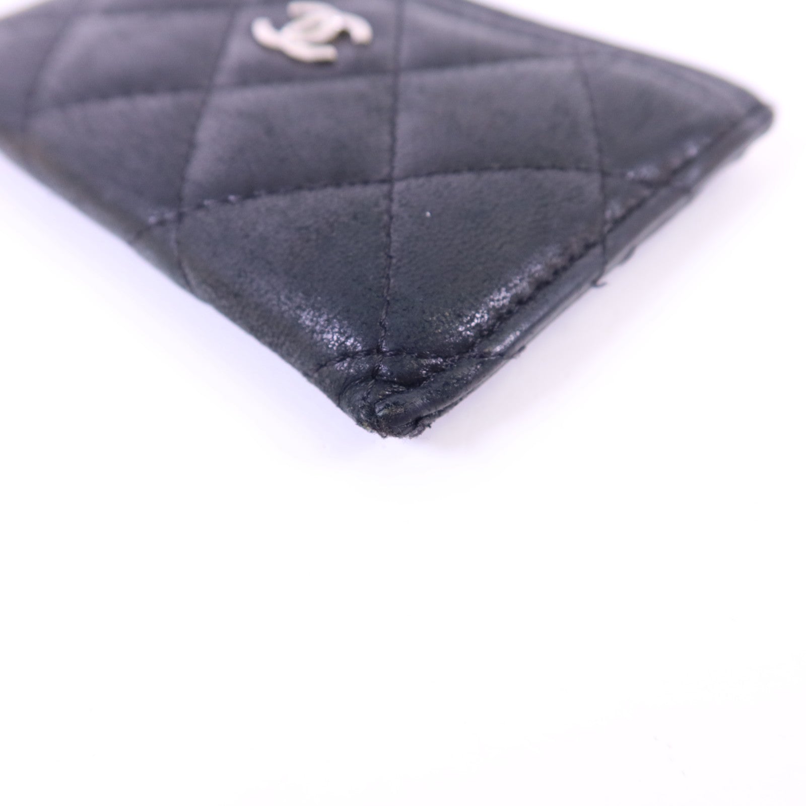 CHANEL 羊皮皮革Card Case銀扣卡片套