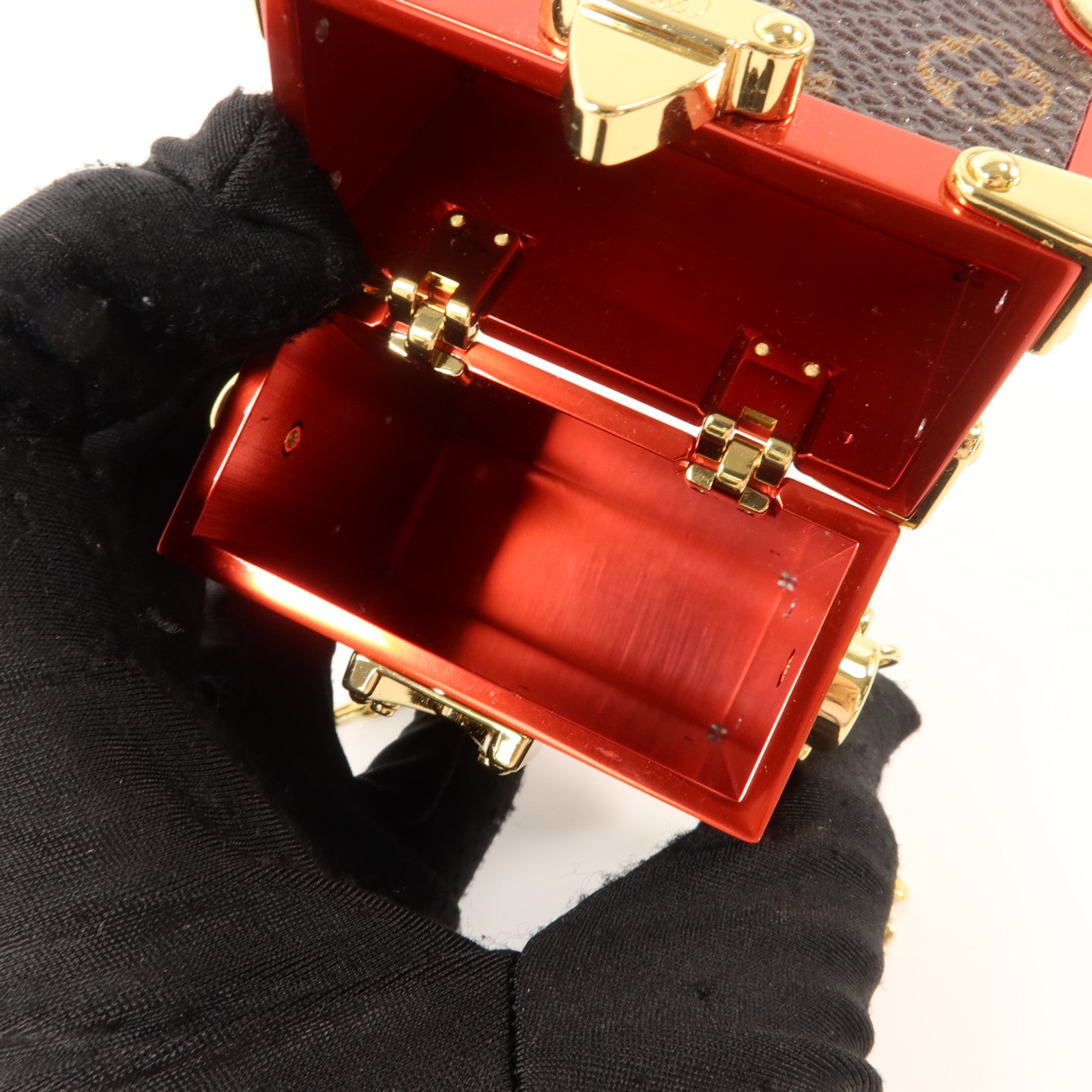 LOUIS VUITTON 金屬/Monogram Trunk Box Pouch肩背袋