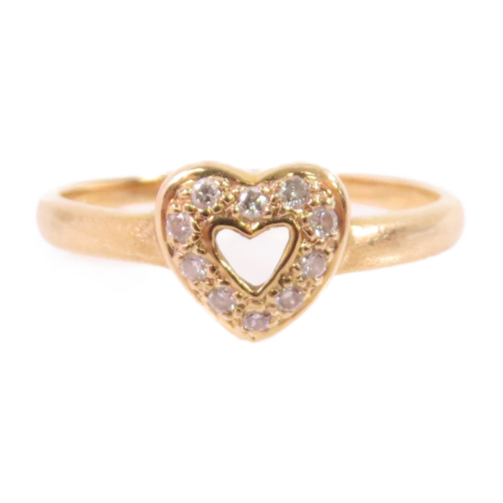 JEWELRY 18K黃金Diamond Ring 0.07ct鑽石US#5.25