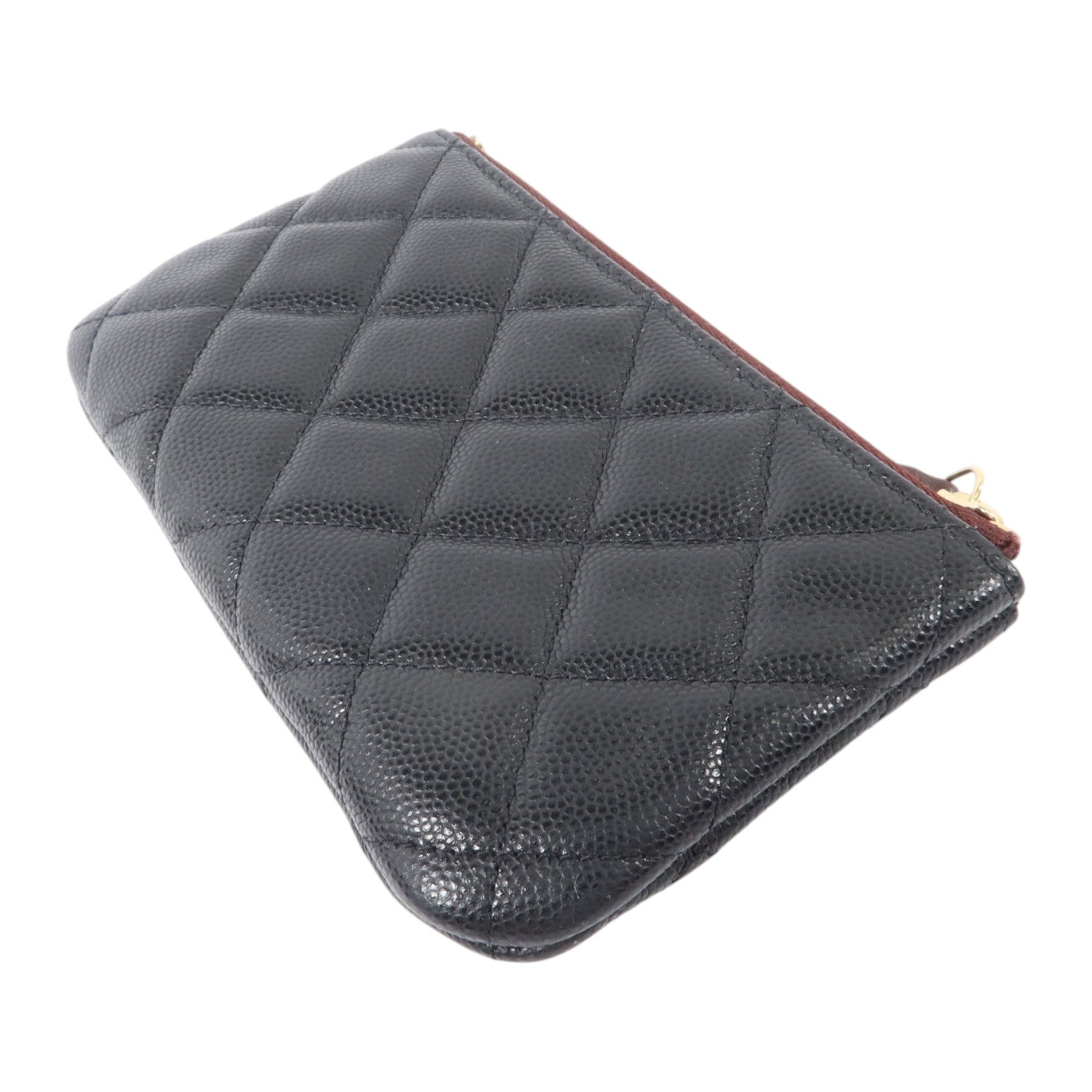CHANEL 牛皮皮革Classic Mini O-Case Pouch金扣小袋