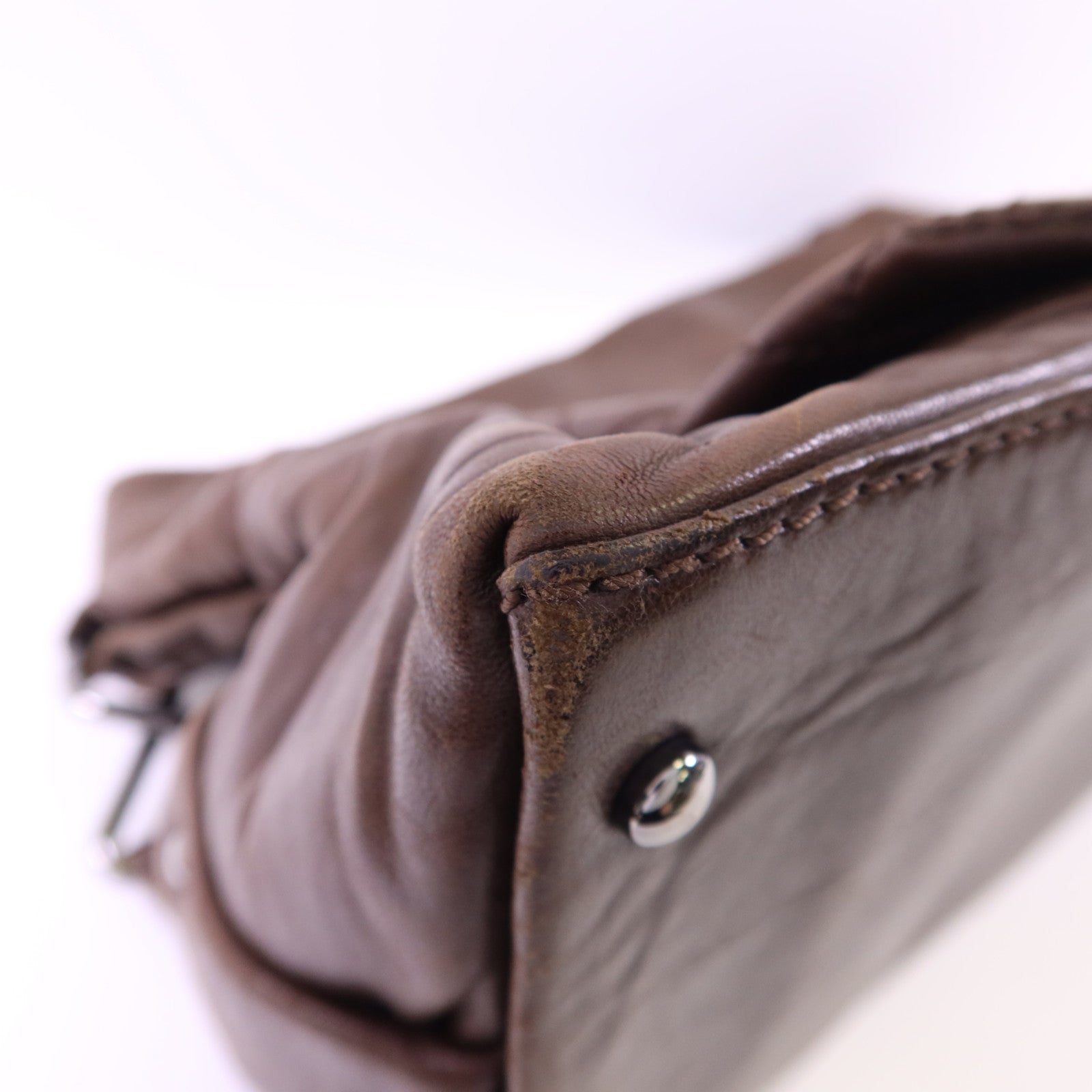 CHANEL 羊皮皮革Shoulder Bag銀扣肩背袋