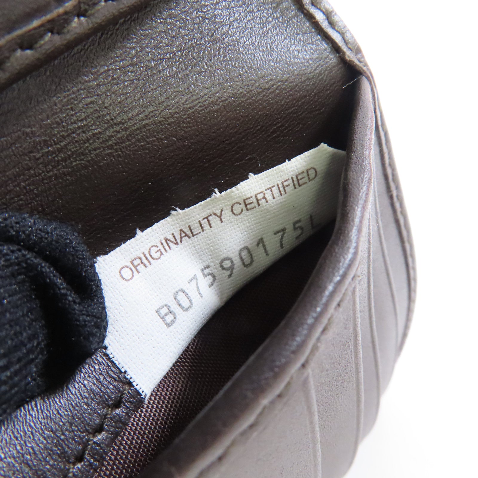 BOTTEGA VENETA 織紋皮革Short Wallet短錢包啡色